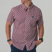 Burlebo Texas Flags Performance Button Up - Southern Soule Designs