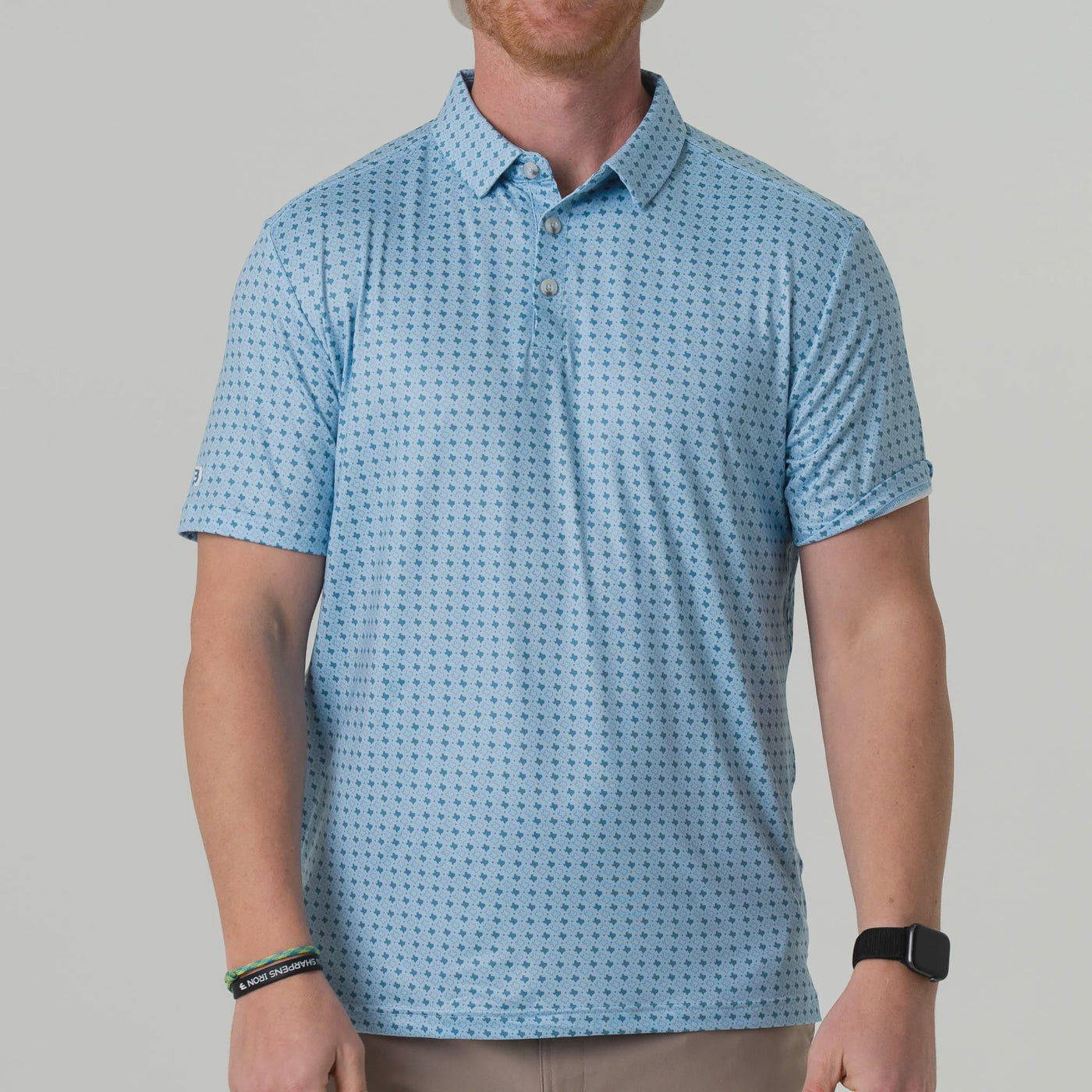 Burlebo Texas Light Blue Performance Polo - Southern Soule Designs