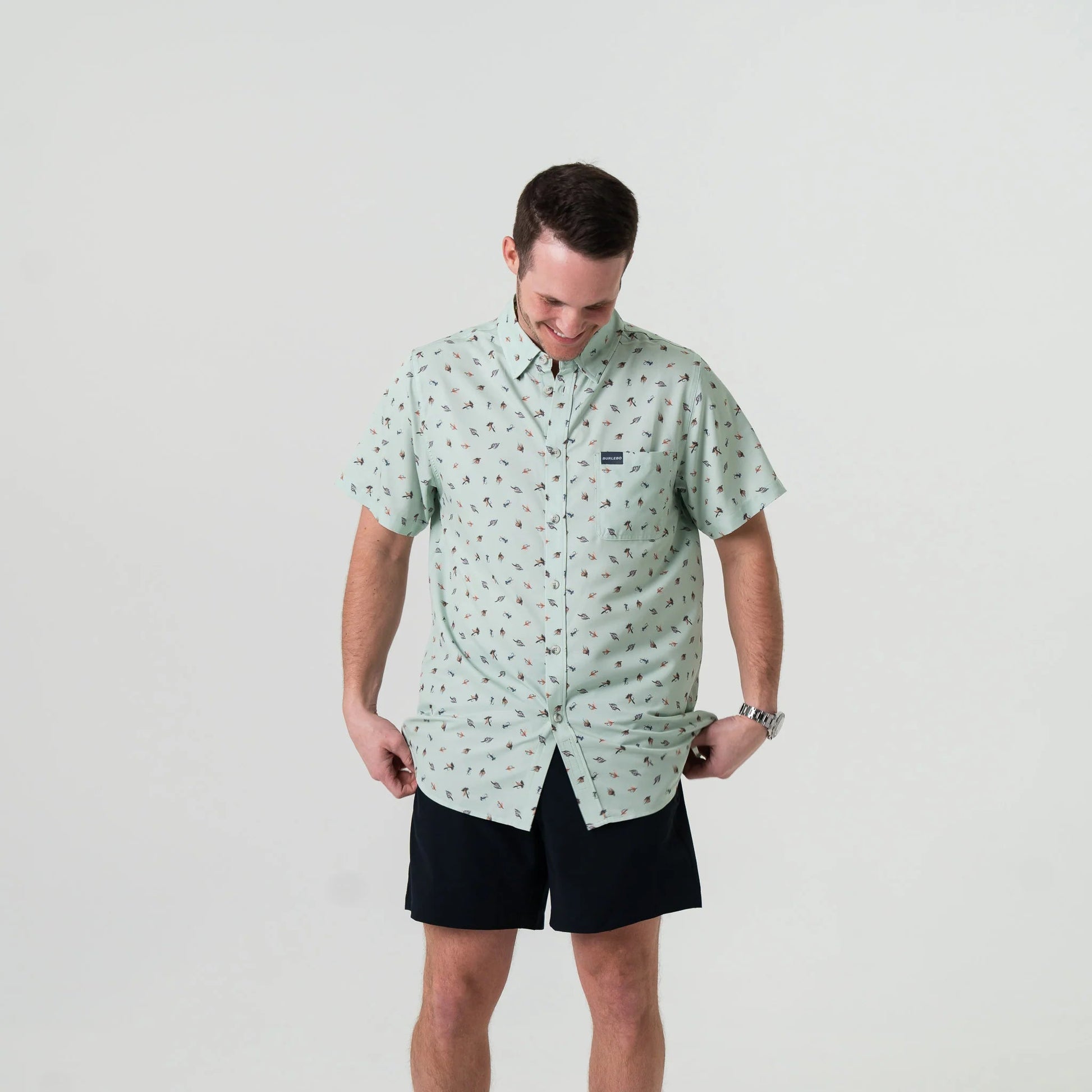 Burlebo Tying Flies Performance Button Up - Southern Soule Designs