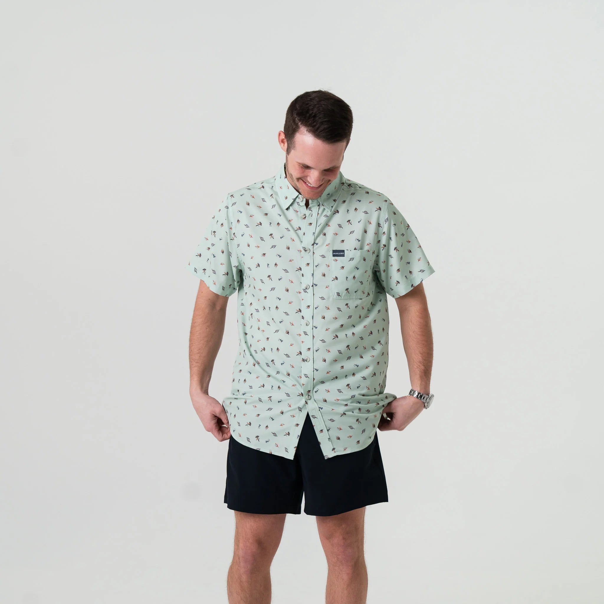 Burlebo Tying Flies Performance Button Up - Southern Soule Designs