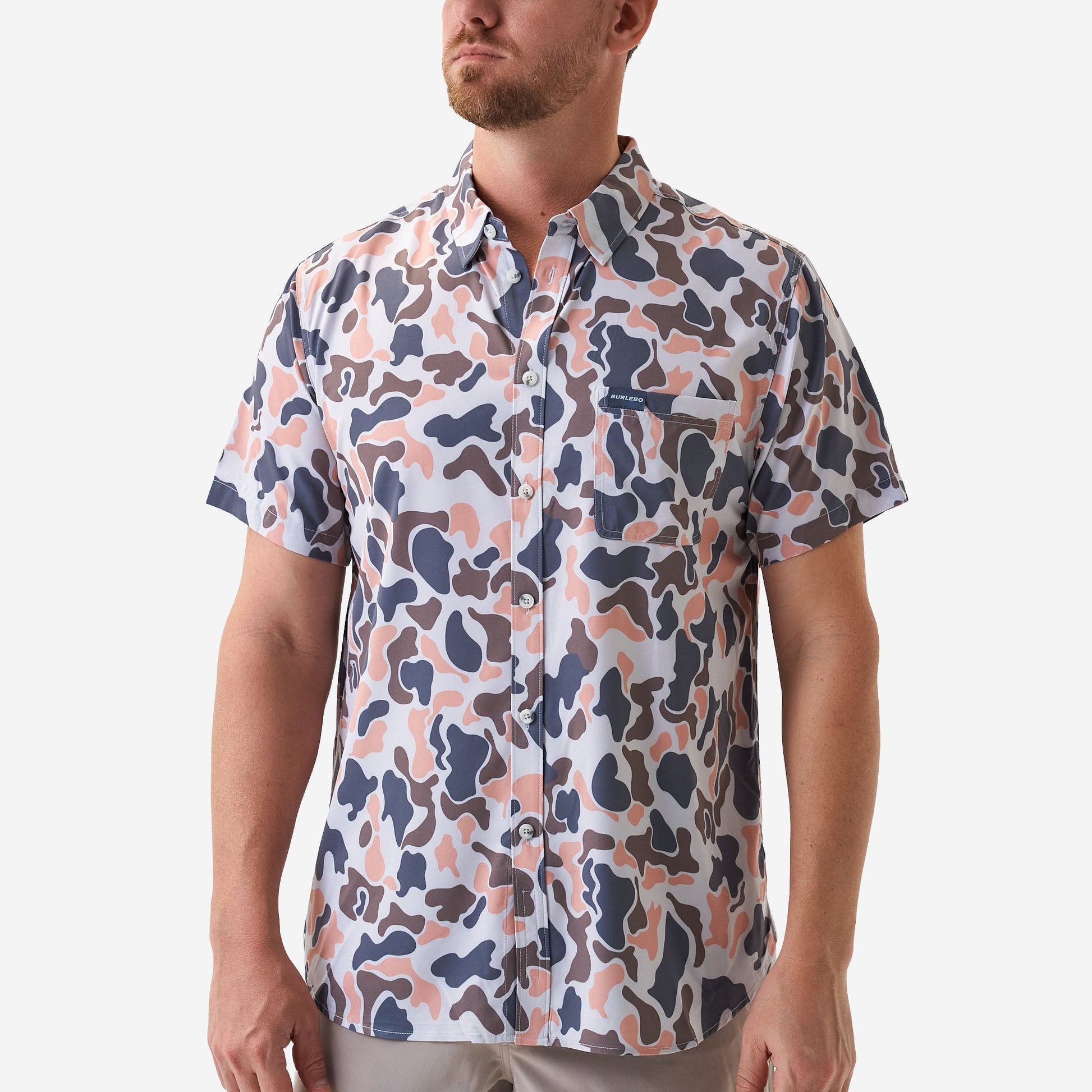 Burlebo Vintage Camo Performance Button Up - Southern Soule Designs