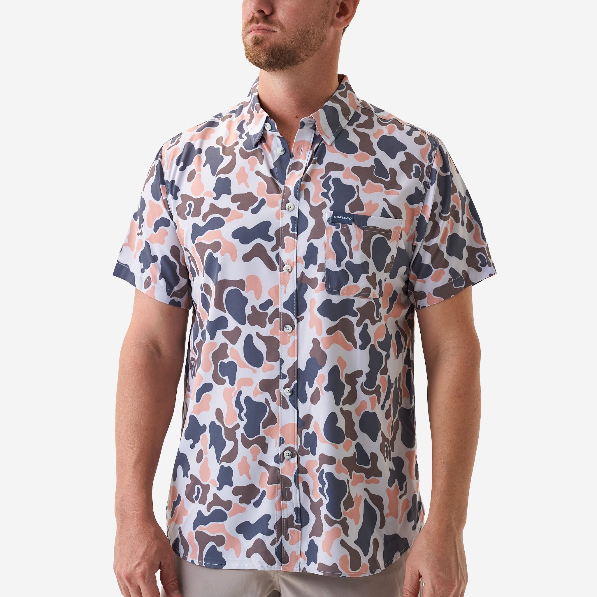 Burlebo Vintage Camo Performance Button Up - Southern Soule Designs