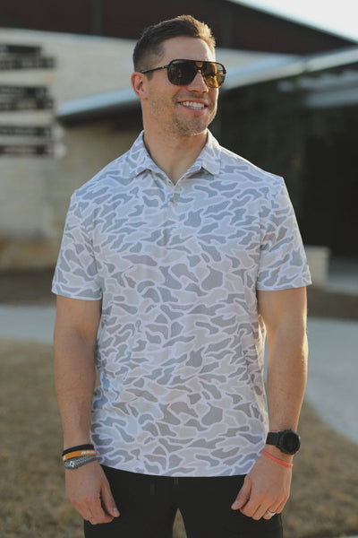 Burlebo White Camo Polo - Southern Soule Designs