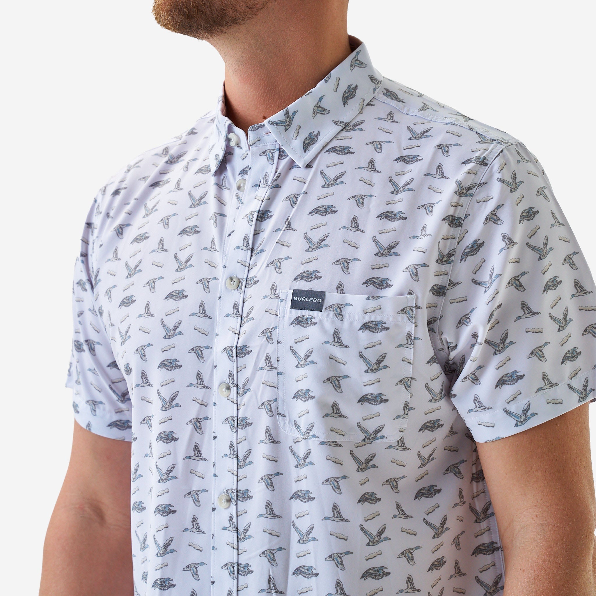 Burlebo White Ducks and Calls Performance Button Up - Southern Soule Designs