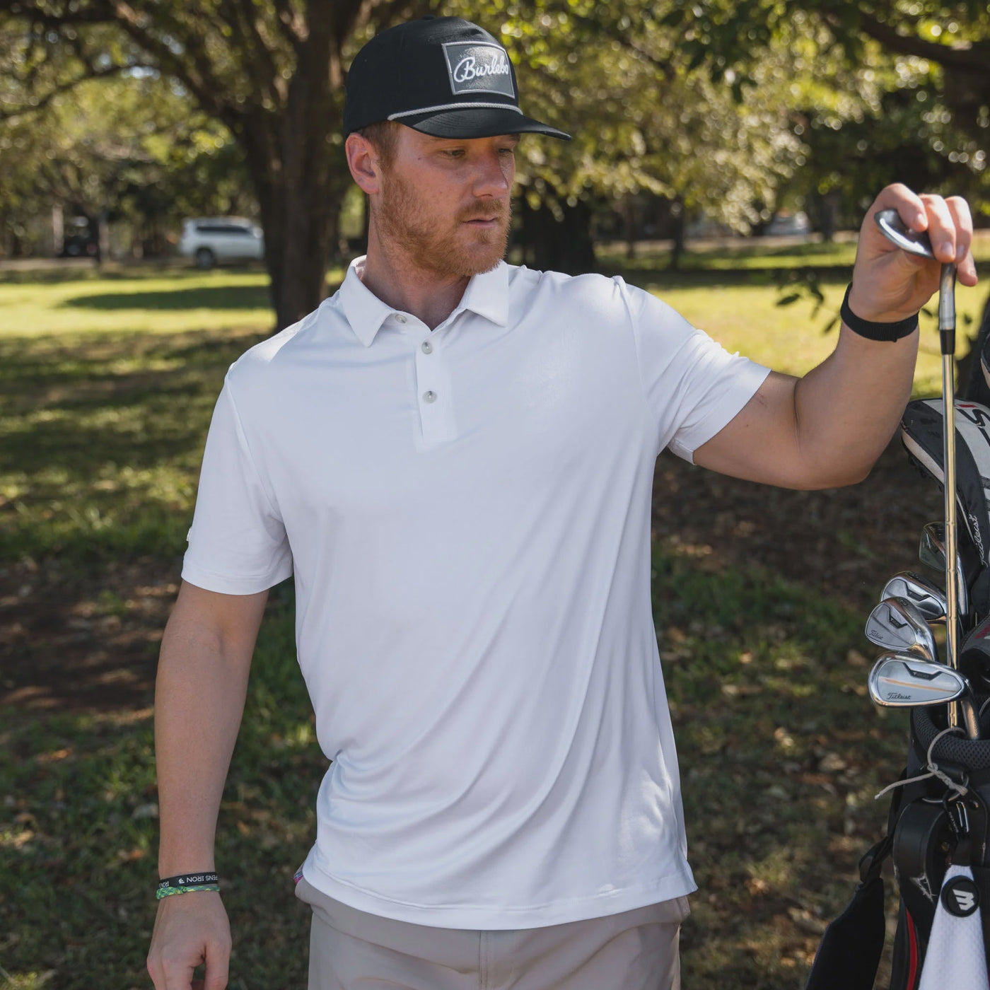 Burlebo White Performance Polo - Southern Soule Designs