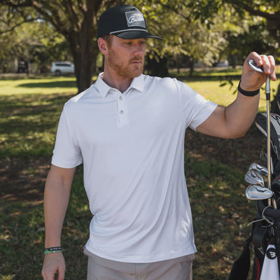Burlebo White Performance Polo - Southern Soule Designs