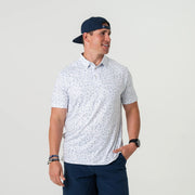 Burlebo White Speckled Performance Polo - Southern Soule Designs