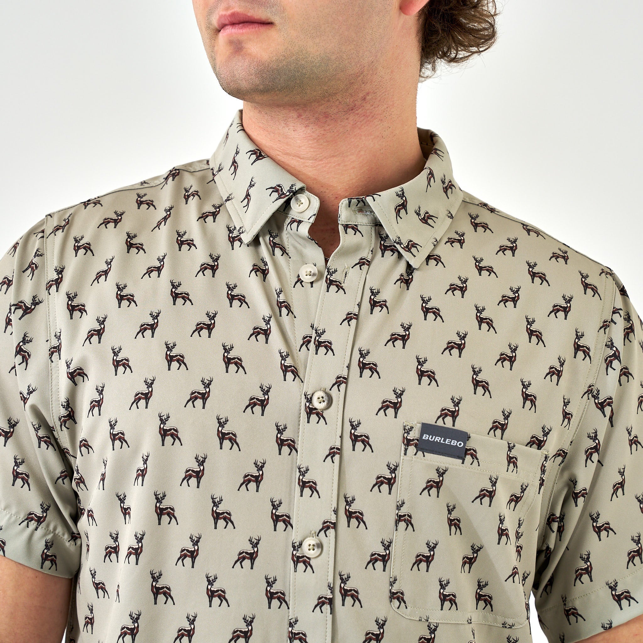 Burlebo Whitetail Green Performance Button Up - Southern Soule Designs