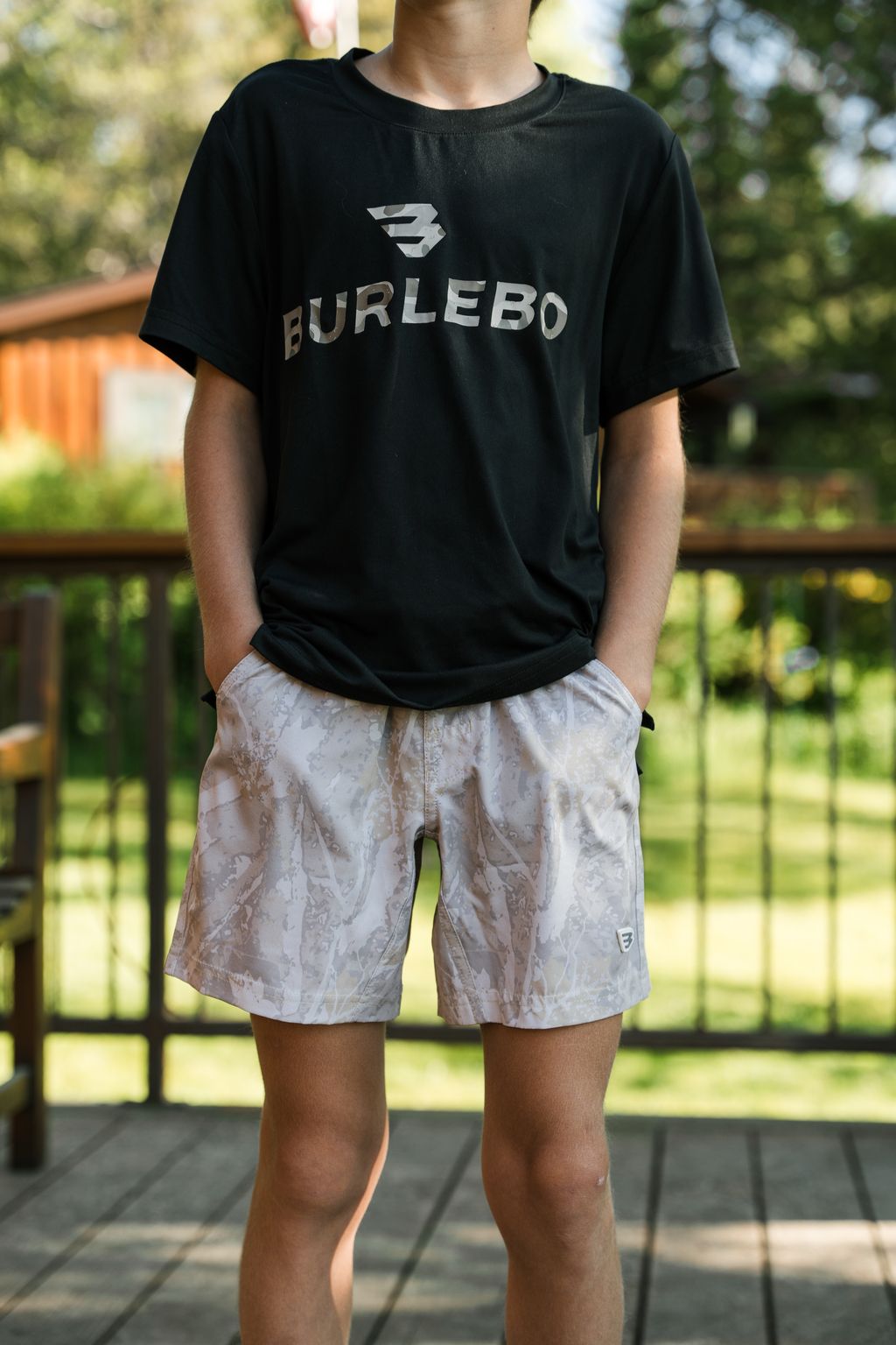 Burlebo Youth Athletic Shorts - Drifter Camo - Southern Soule Designs