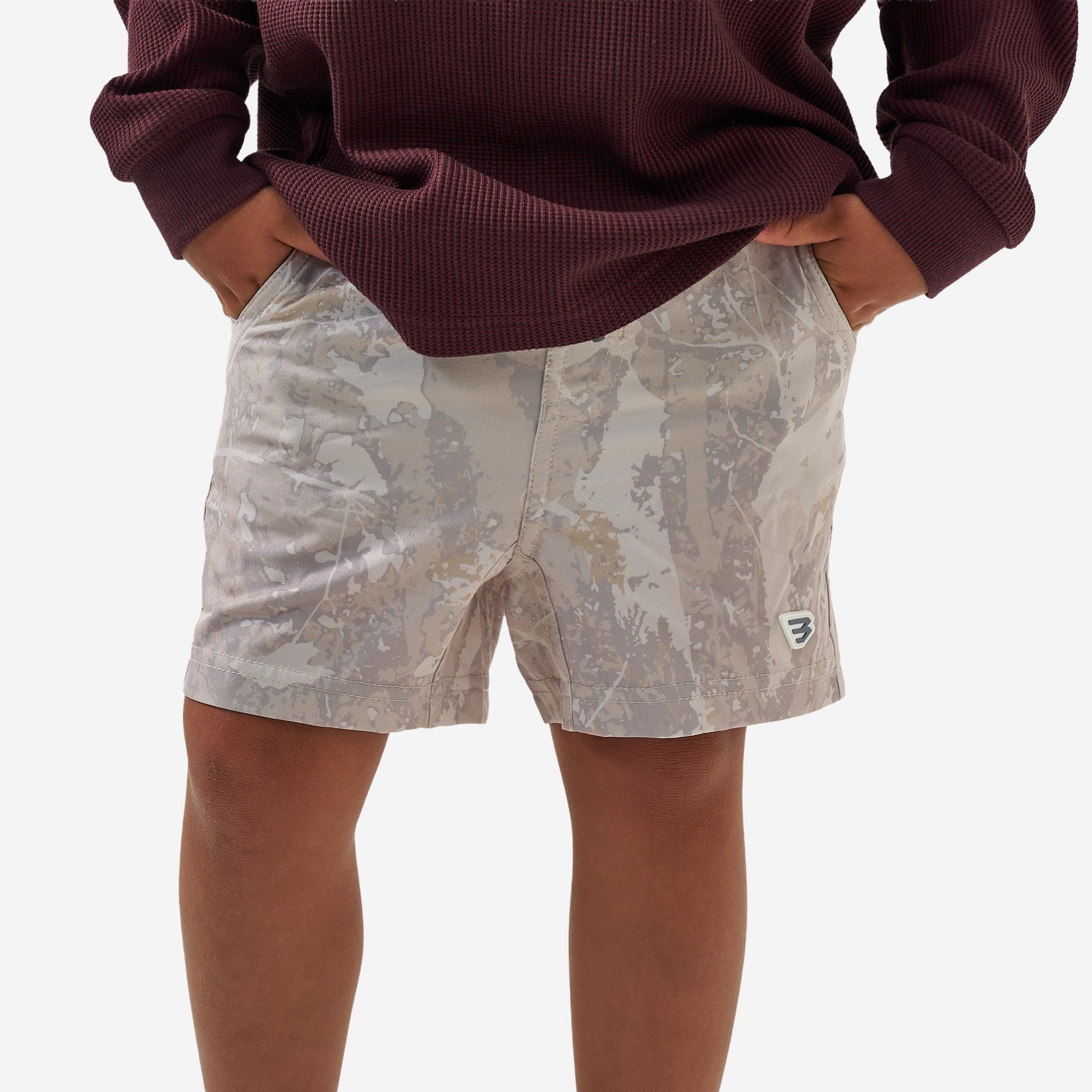 Burlebo Youth Athletic Shorts - Drifter Camo - Southern Soule Designs