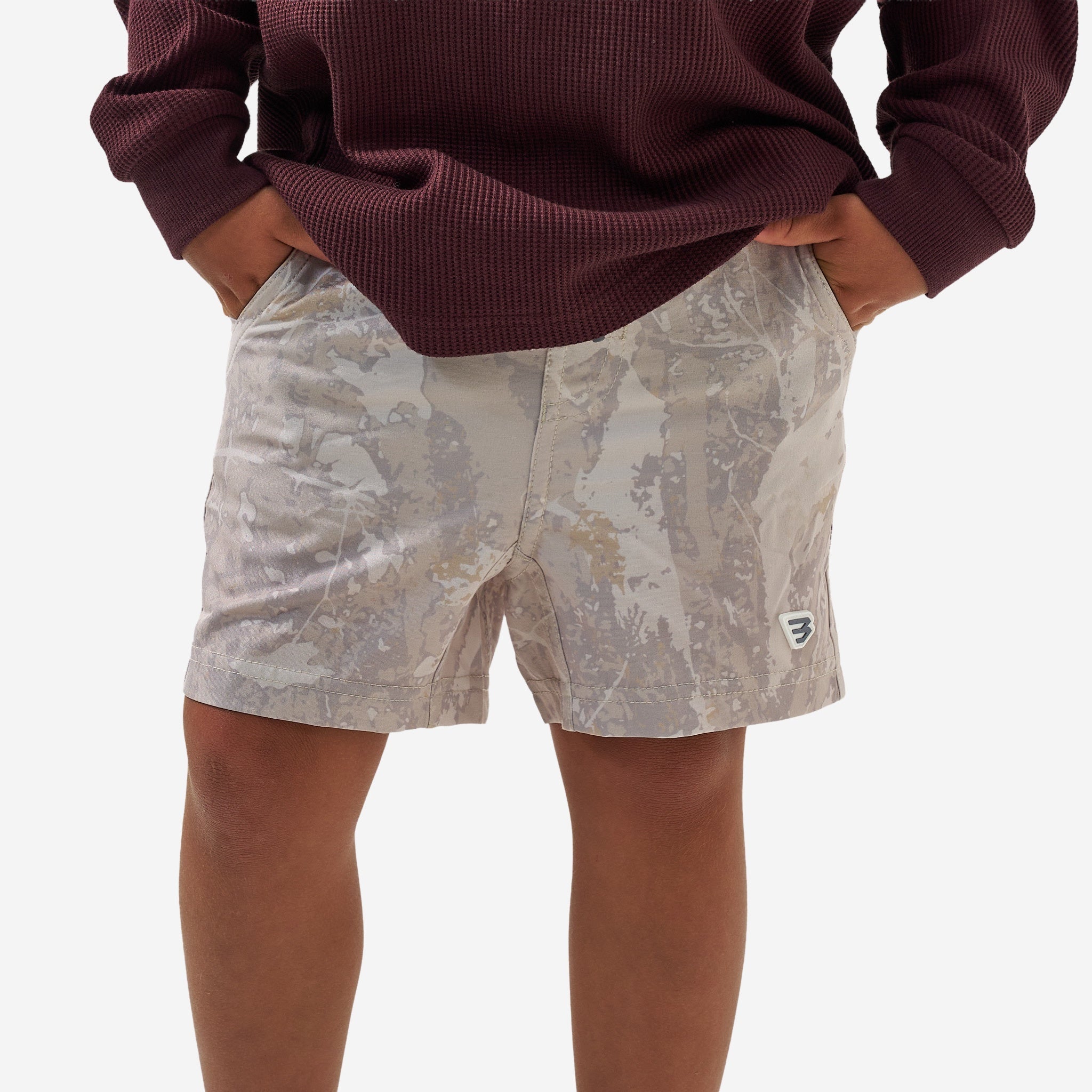 Burlebo Youth Athletic Shorts - Drifter Camo - Southern Soule Designs