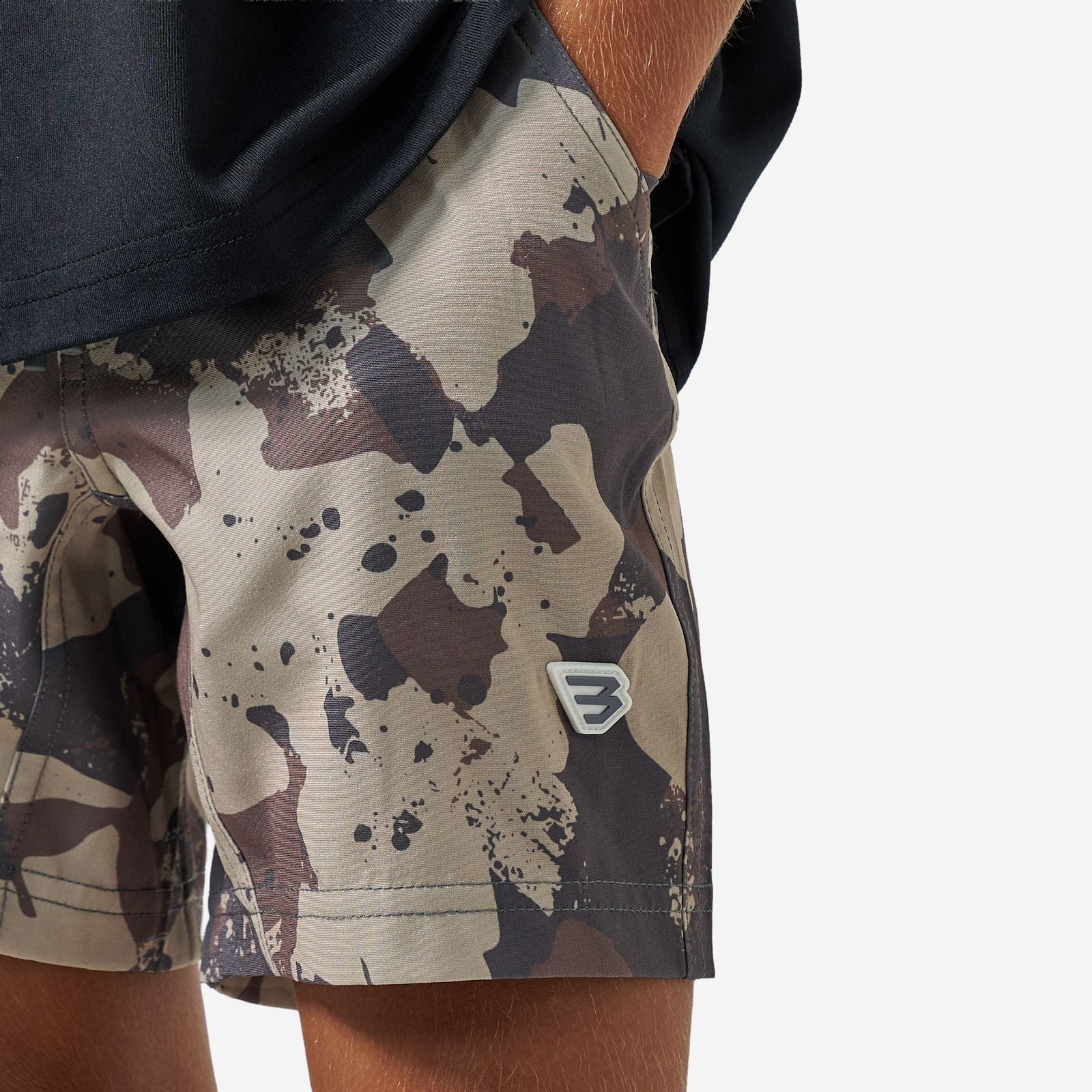 Burlebo Youth Athletic Shorts - Splatter Camo - Southern Soule Designs