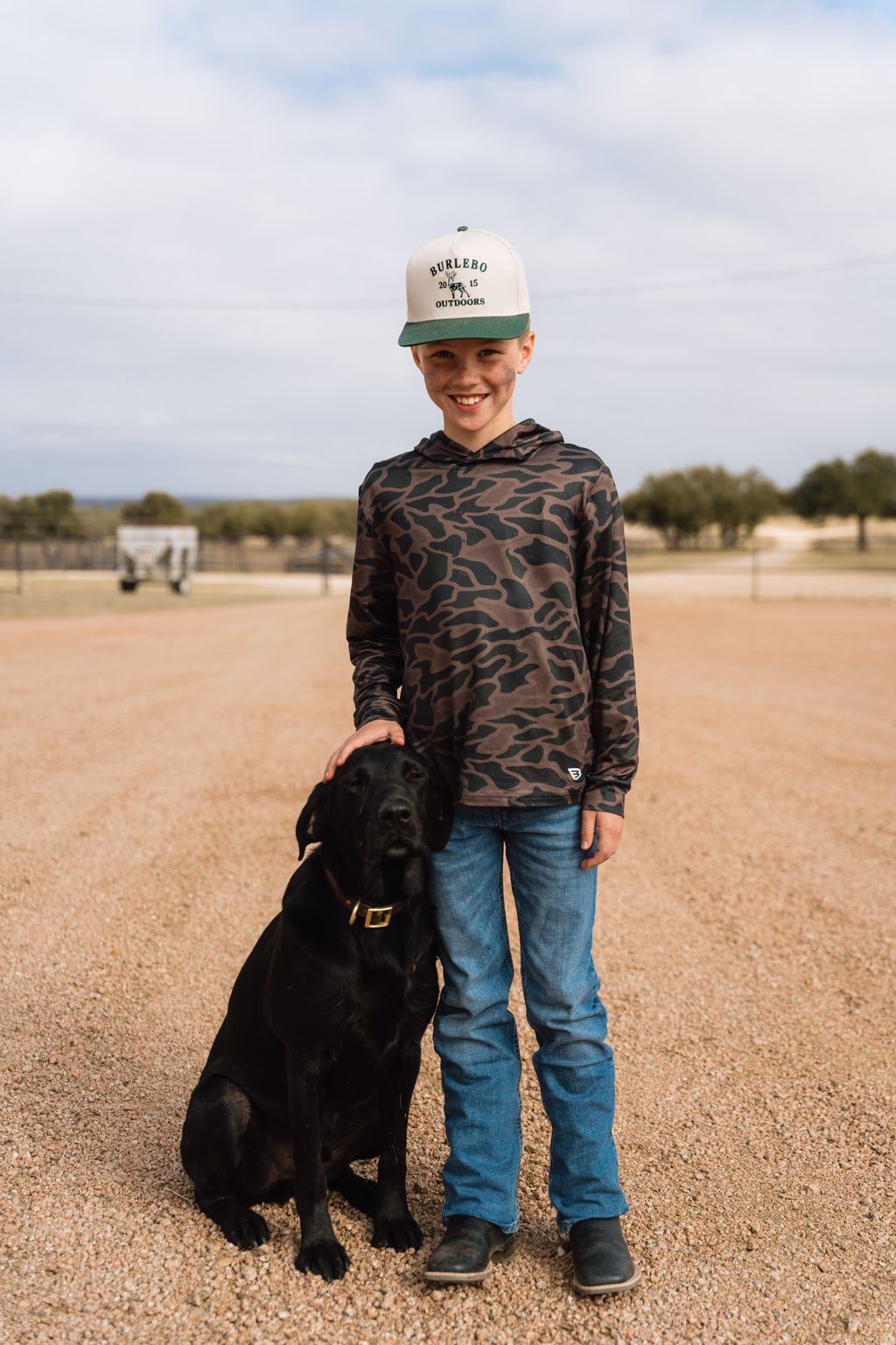 Burlebo Youth Bendita Camo Performance Hoodie - Southern Soule Designs