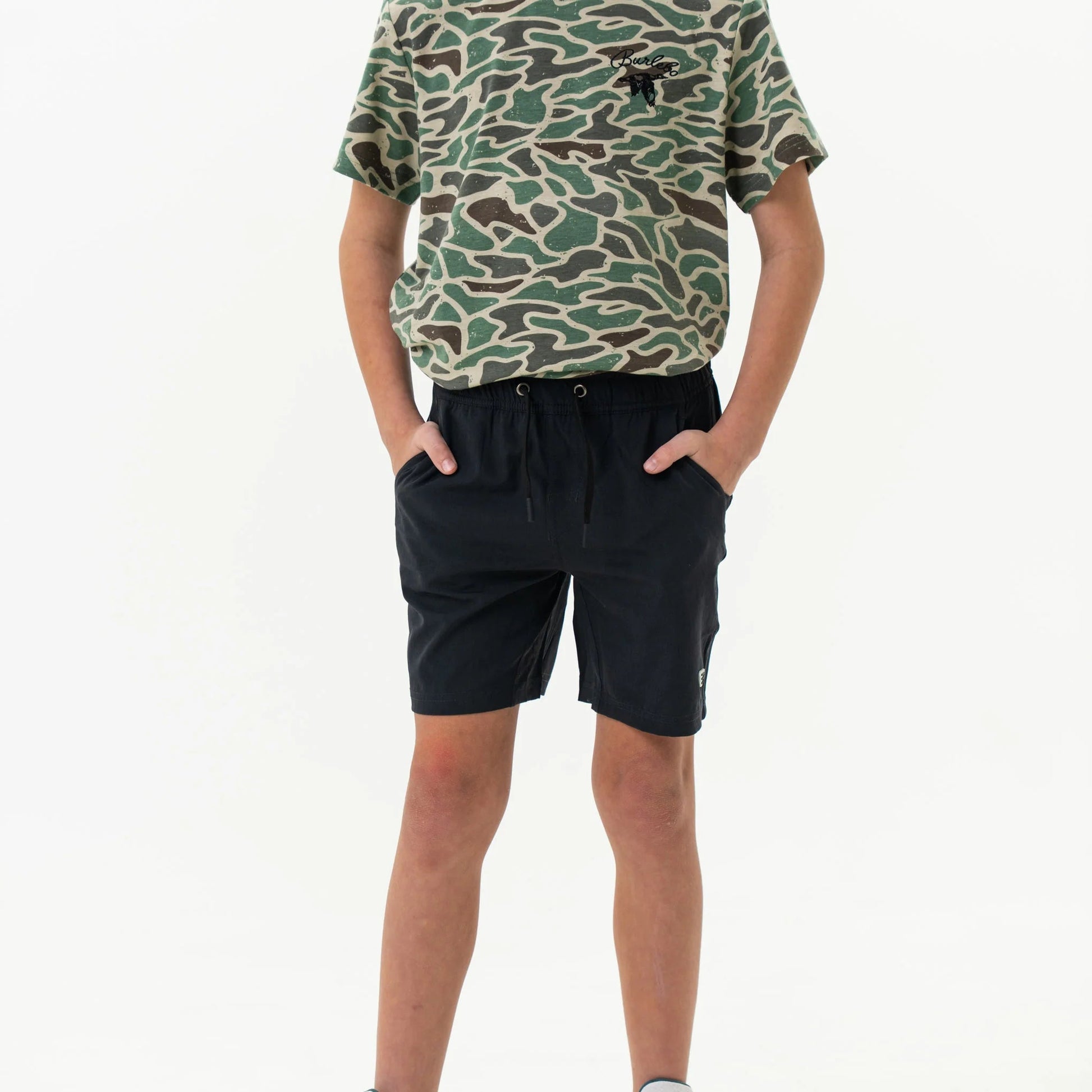Burlebo Youth Black Athletic Shorts - Southern Soule Designs