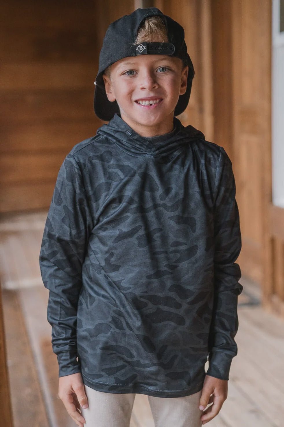 Burlebo Youth Black Camo Performance Hoodie - Southern Soule Designs