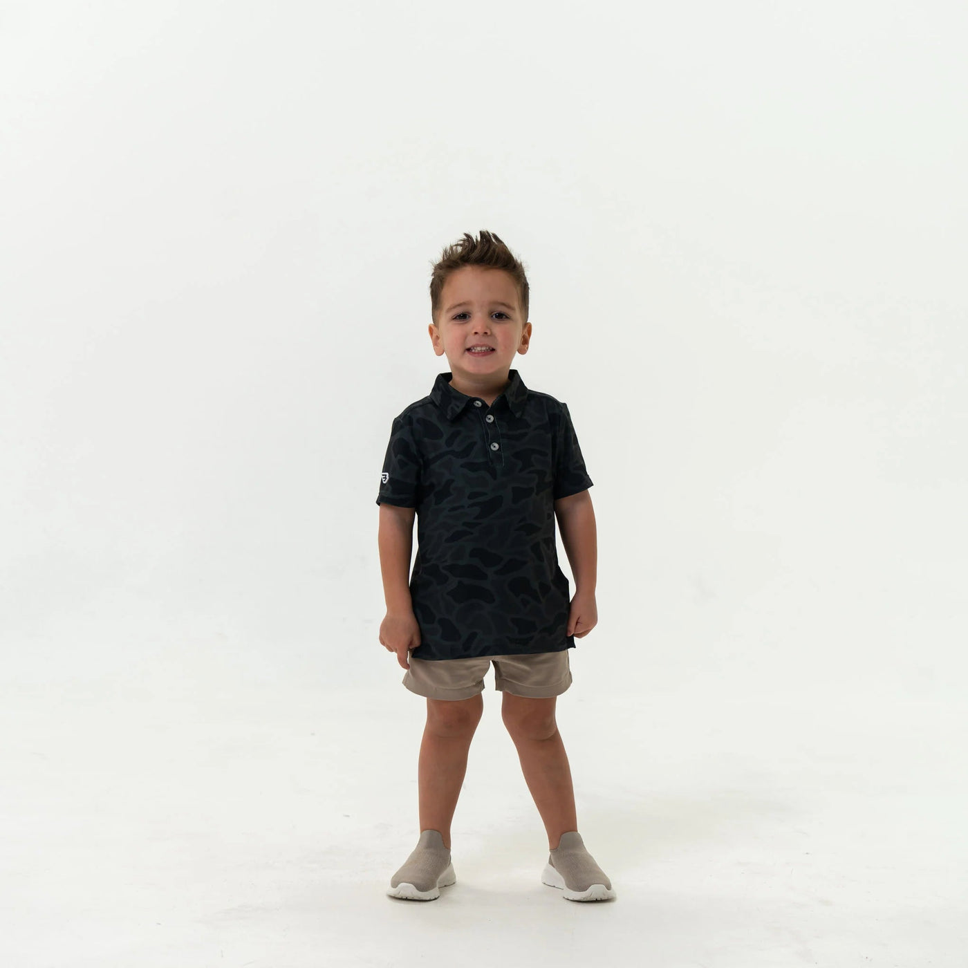 Burlebo Youth Black Camo Polo - Southern Soule Designs