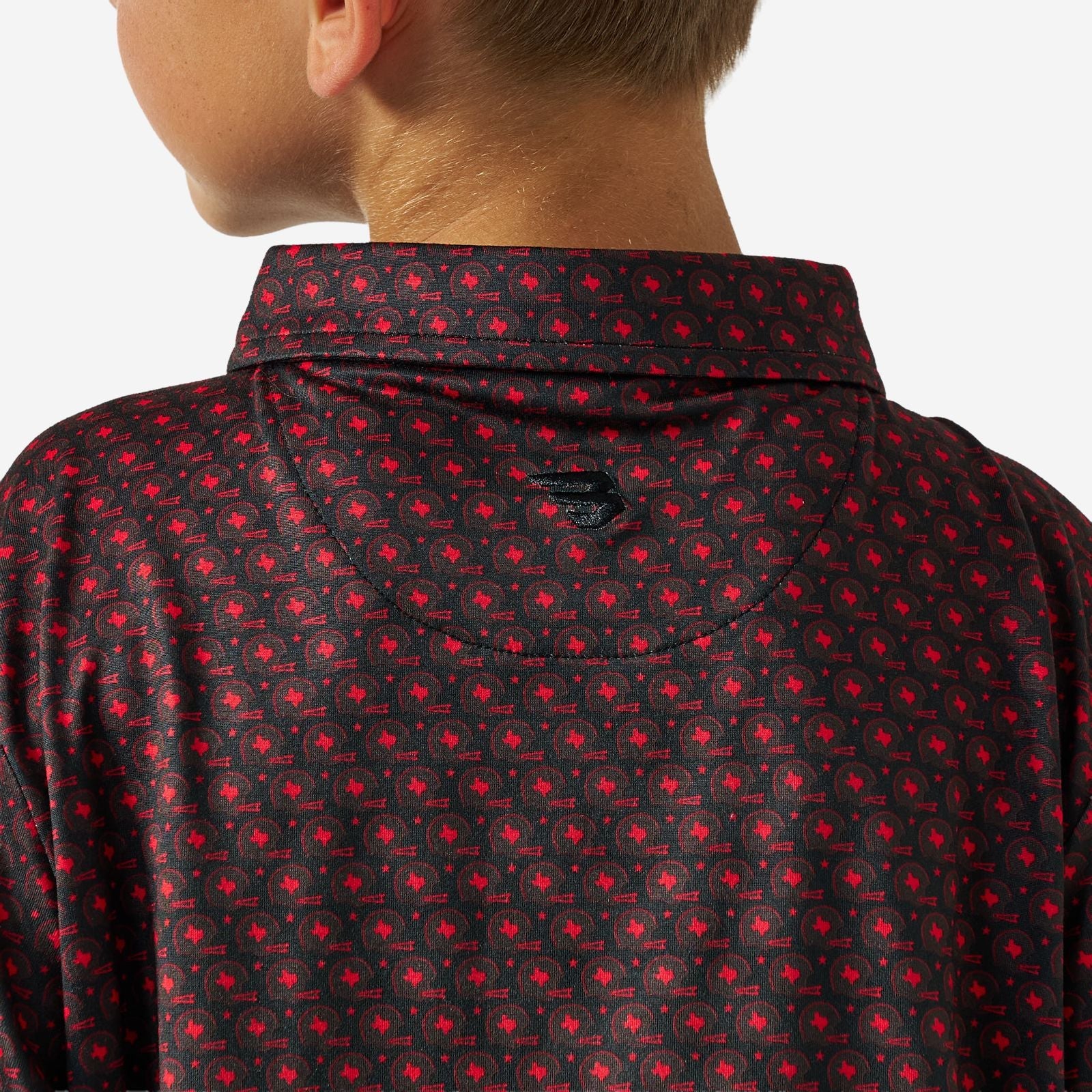 Burlebo Youth Black/Red Vintage Helmets Polo - Southern Soule Designs