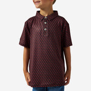 Burlebo Youth Black/Red Vintage Helmets Polo - Southern Soule Designs