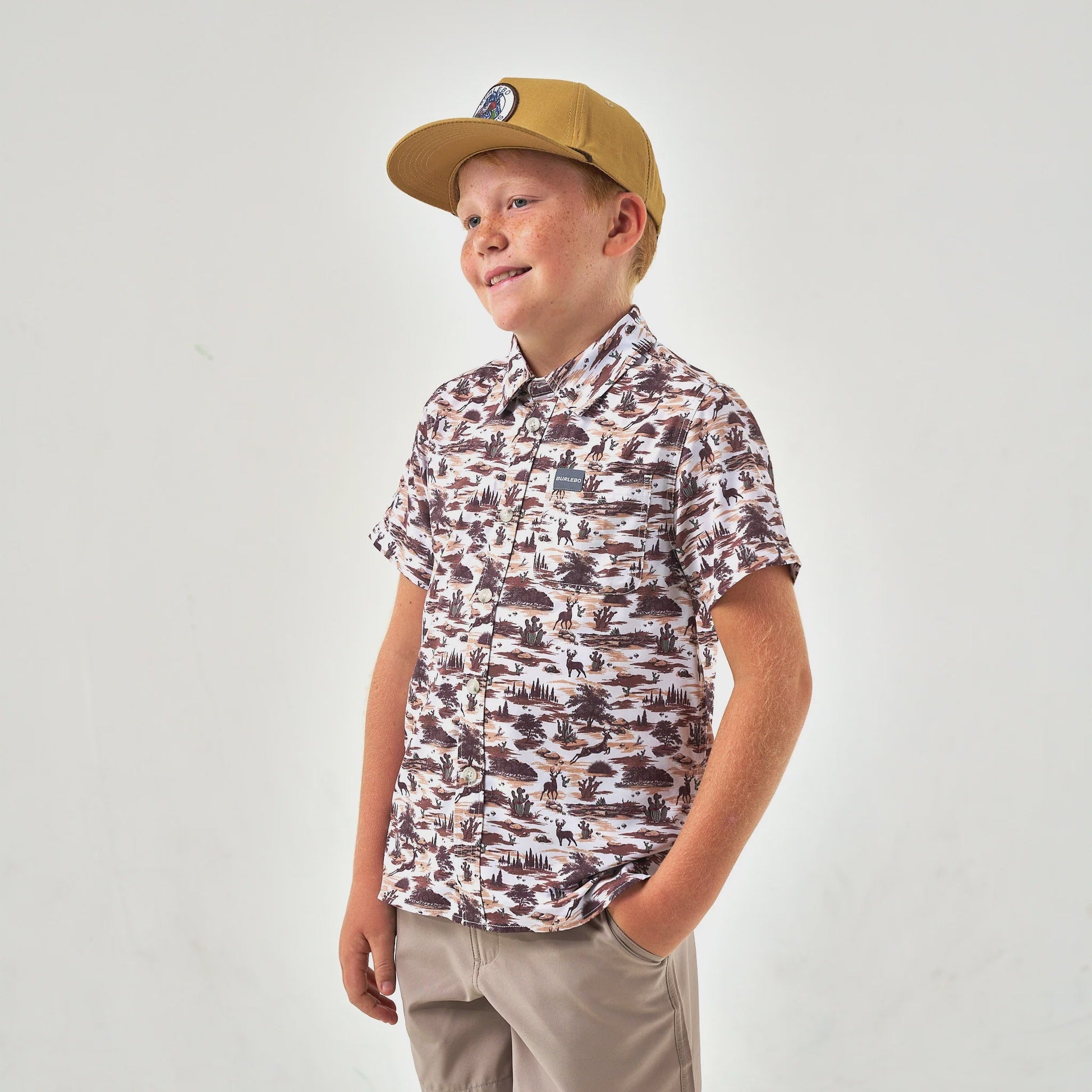 Burlebo Youth Brush Country Performance Button Up - Southern Soule Designs