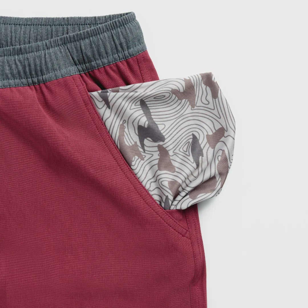 Burlebo Youth Cardinal Athletic Shorts - Topo Desert Camo Pocket - Southern Soule Designs