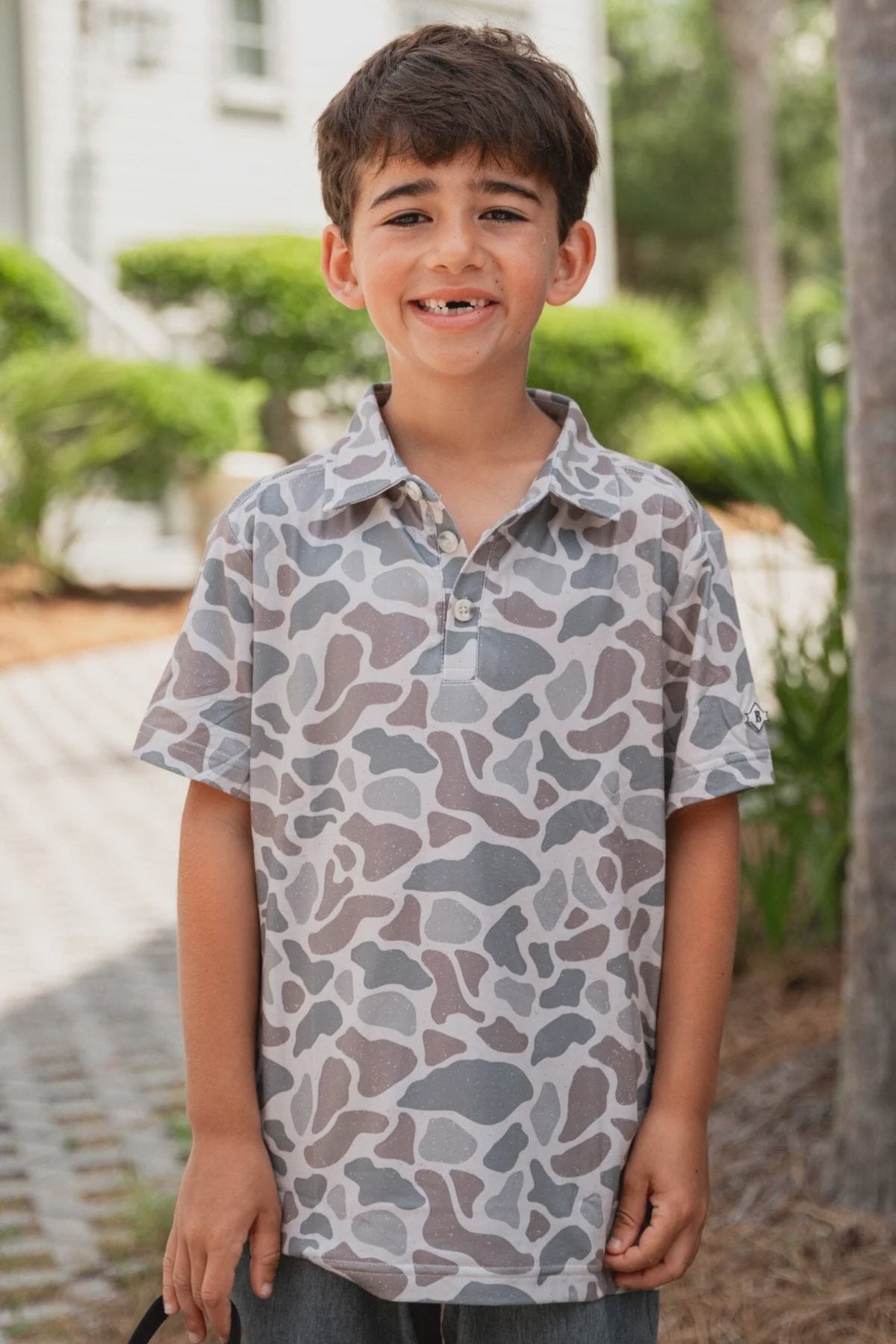 Burlebo Youth Classic Deer Camo Polo - Southern Soule Designs