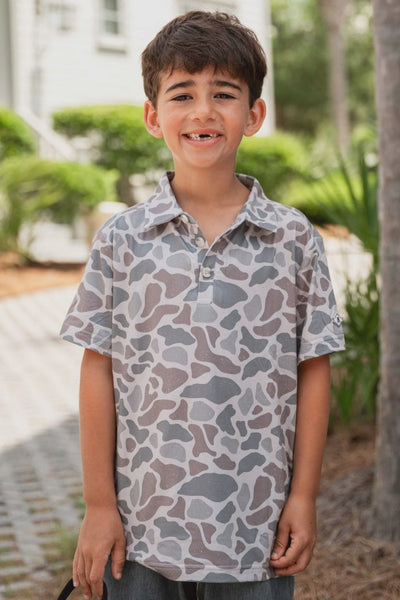 Burlebo Youth Classic Deer Camo Polo - Southern Soule Designs