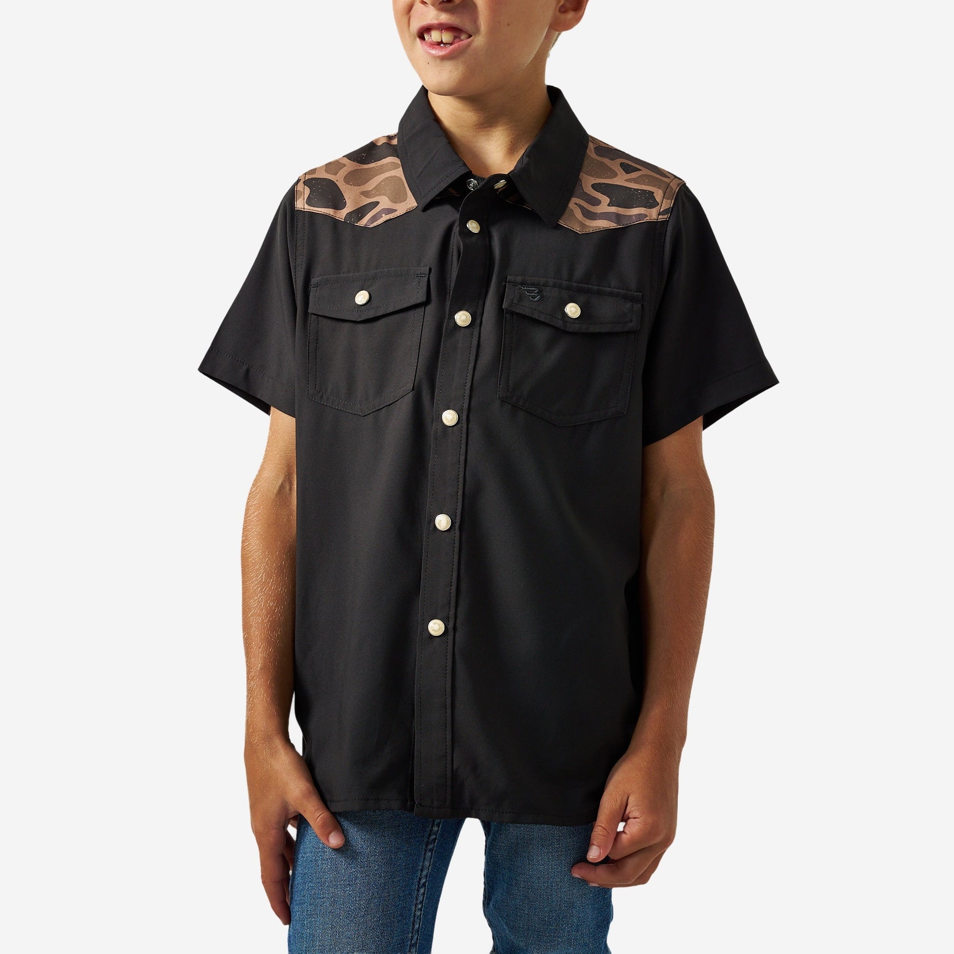 Burlebo Youth Deer SZN Performance Western Shirt - Southern Soule Designs