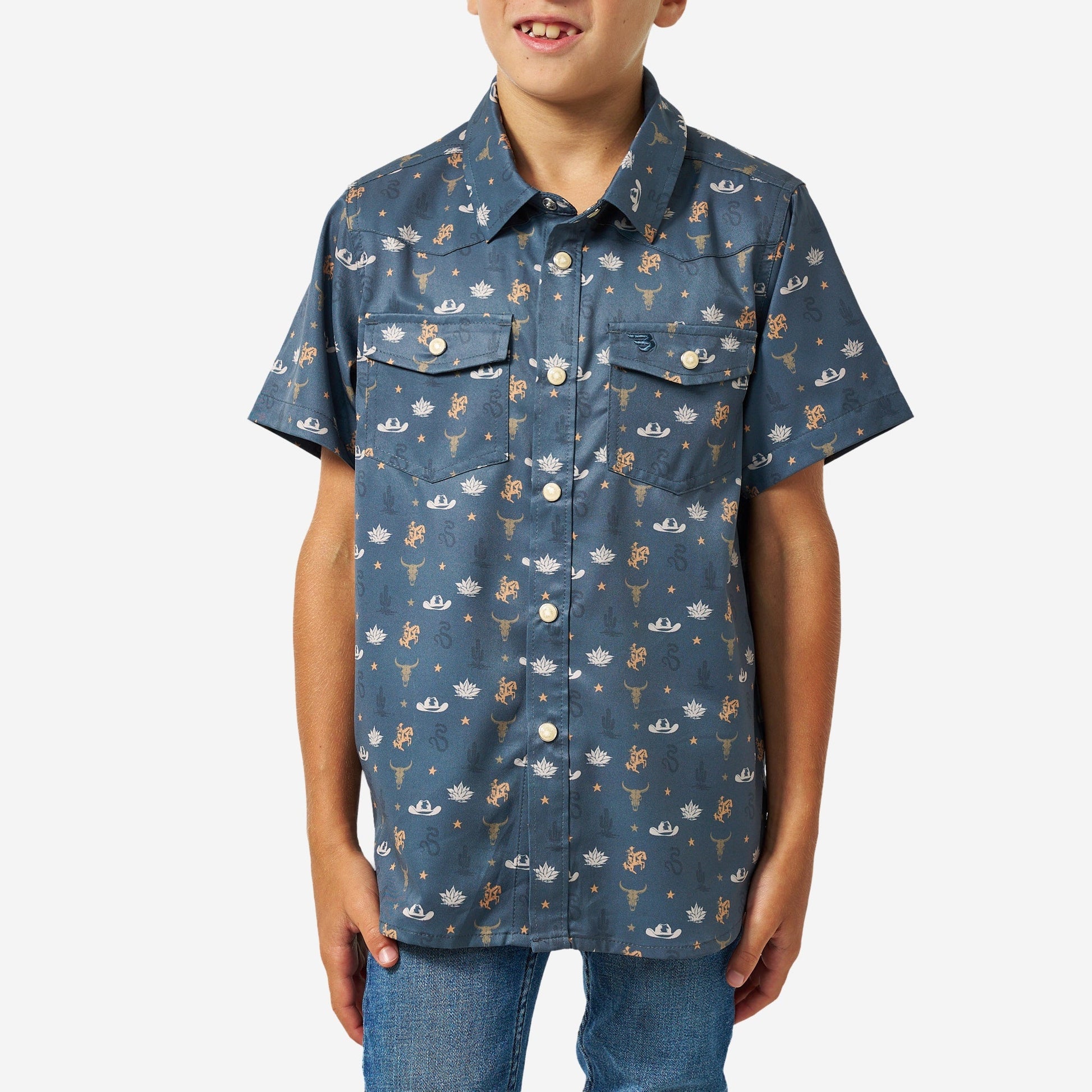 Burlebo Youth Desert Night Performance Western Shirt - Southern Soule Designs