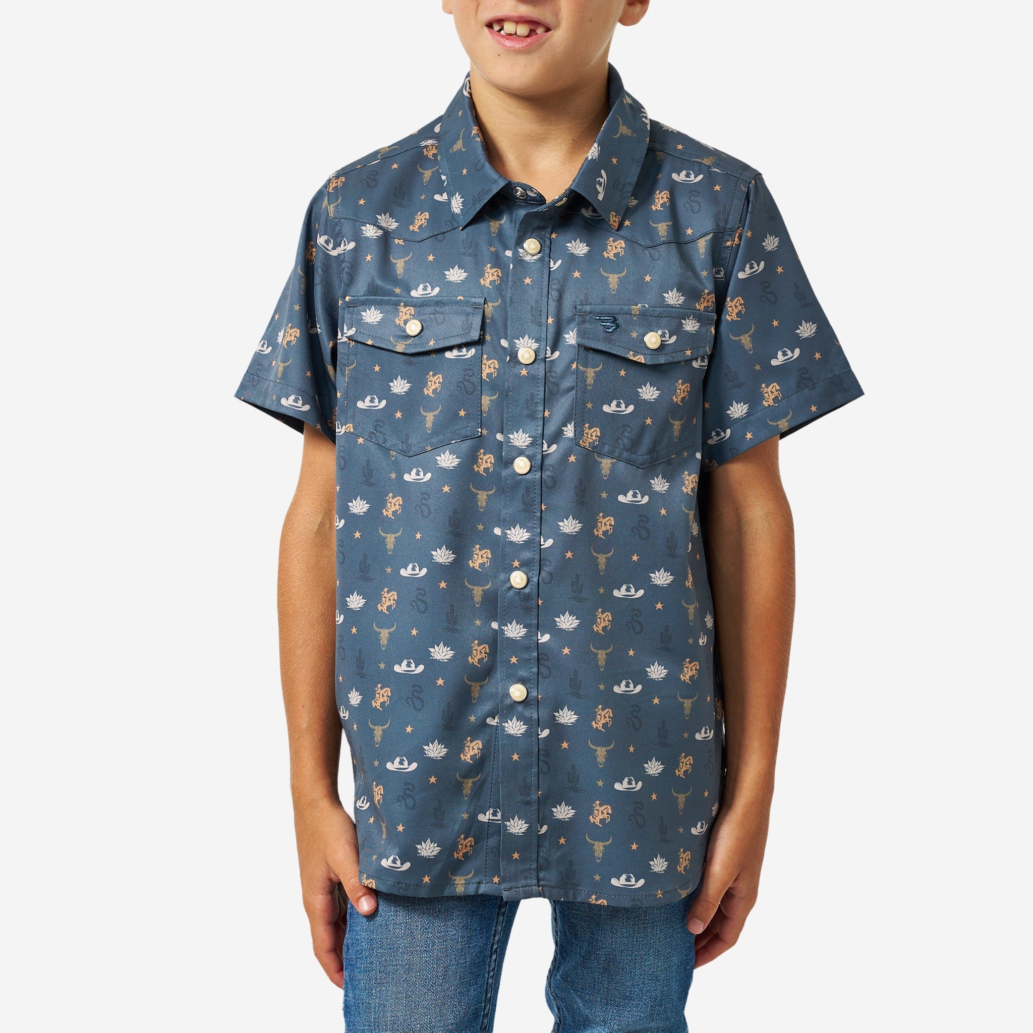 Burlebo Youth Desert Night Performance Western Shirt - Southern Soule Designs