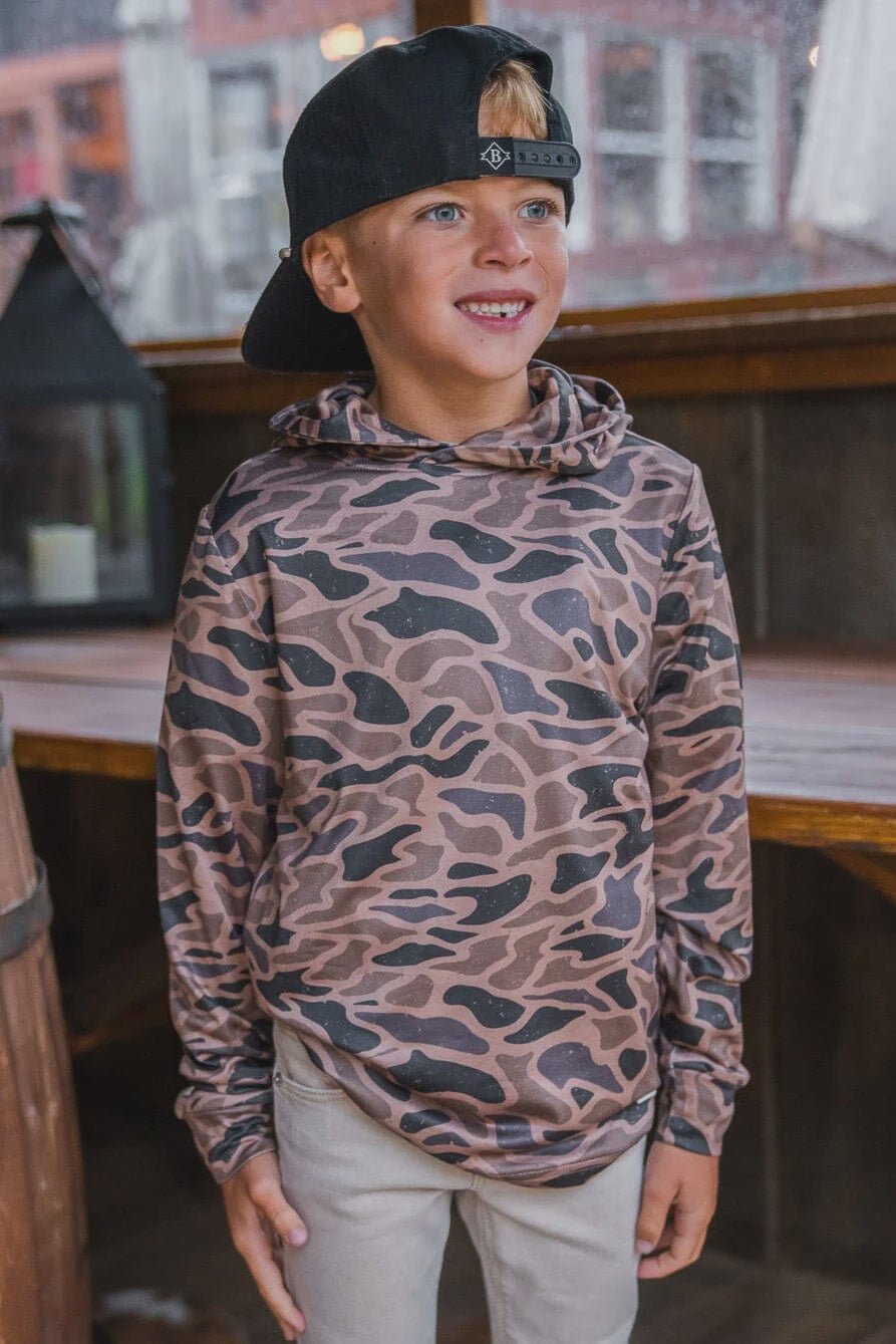 Burlebo Youth Gauge Camo Performance Hoodie - Southern Soule Designs