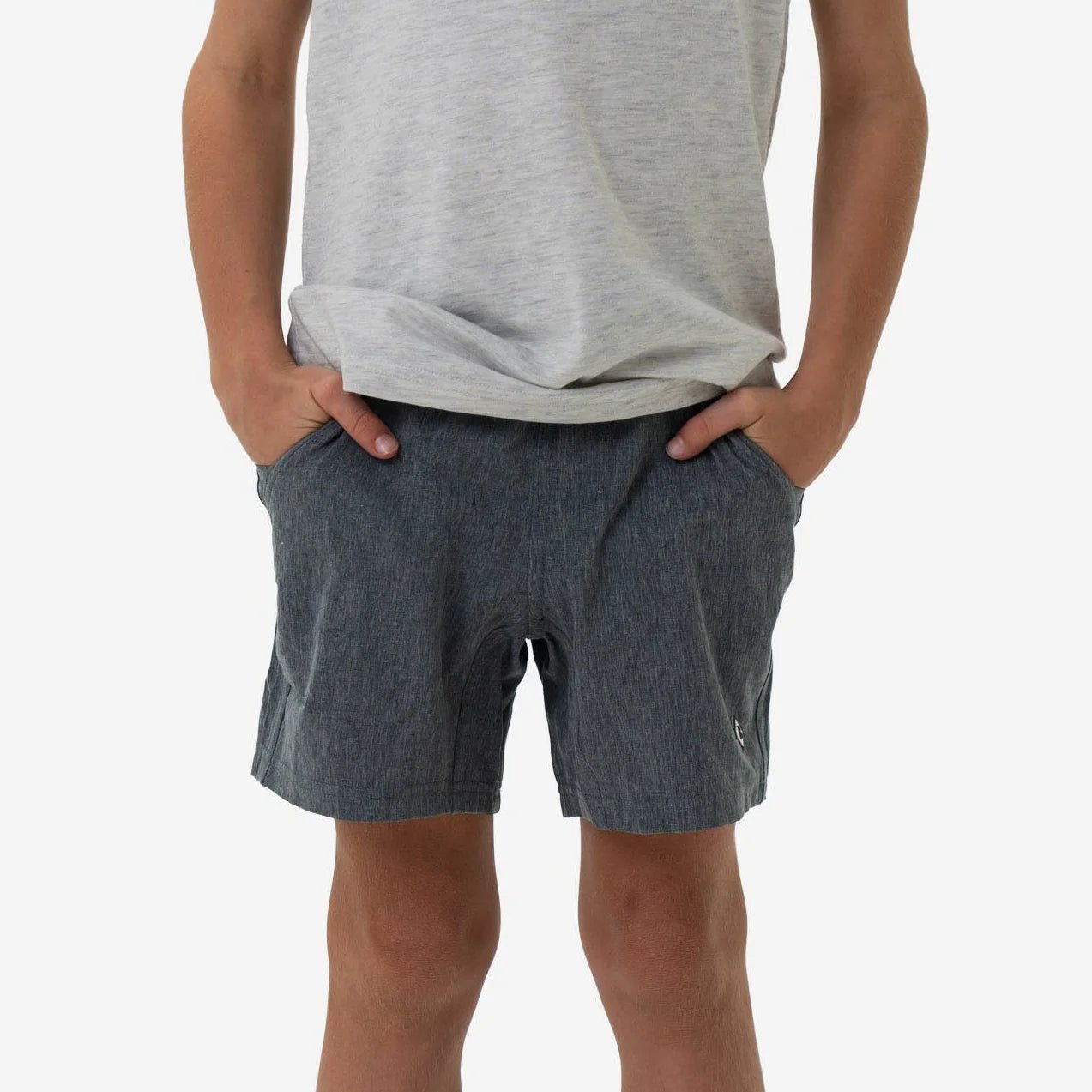Burlebo Youth Grizzly Grey Athletic Shorts - Deer Camo Pocket - Southern Soule Designs