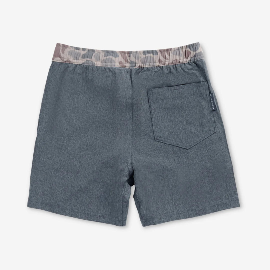 Burlebo Youth Grizzly Grey Athletic Shorts - Deer Camo Pocket - Southern Soule Designs