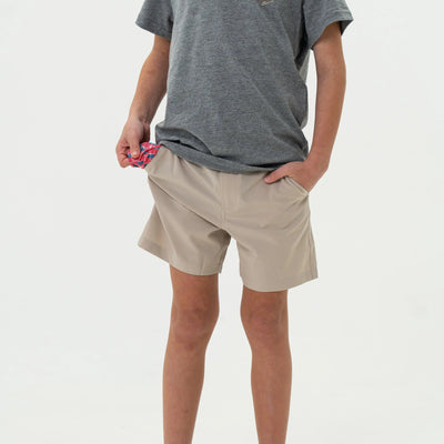 Burlebo Youth Khaki Athletic Shorts - Southern Soule Designs
