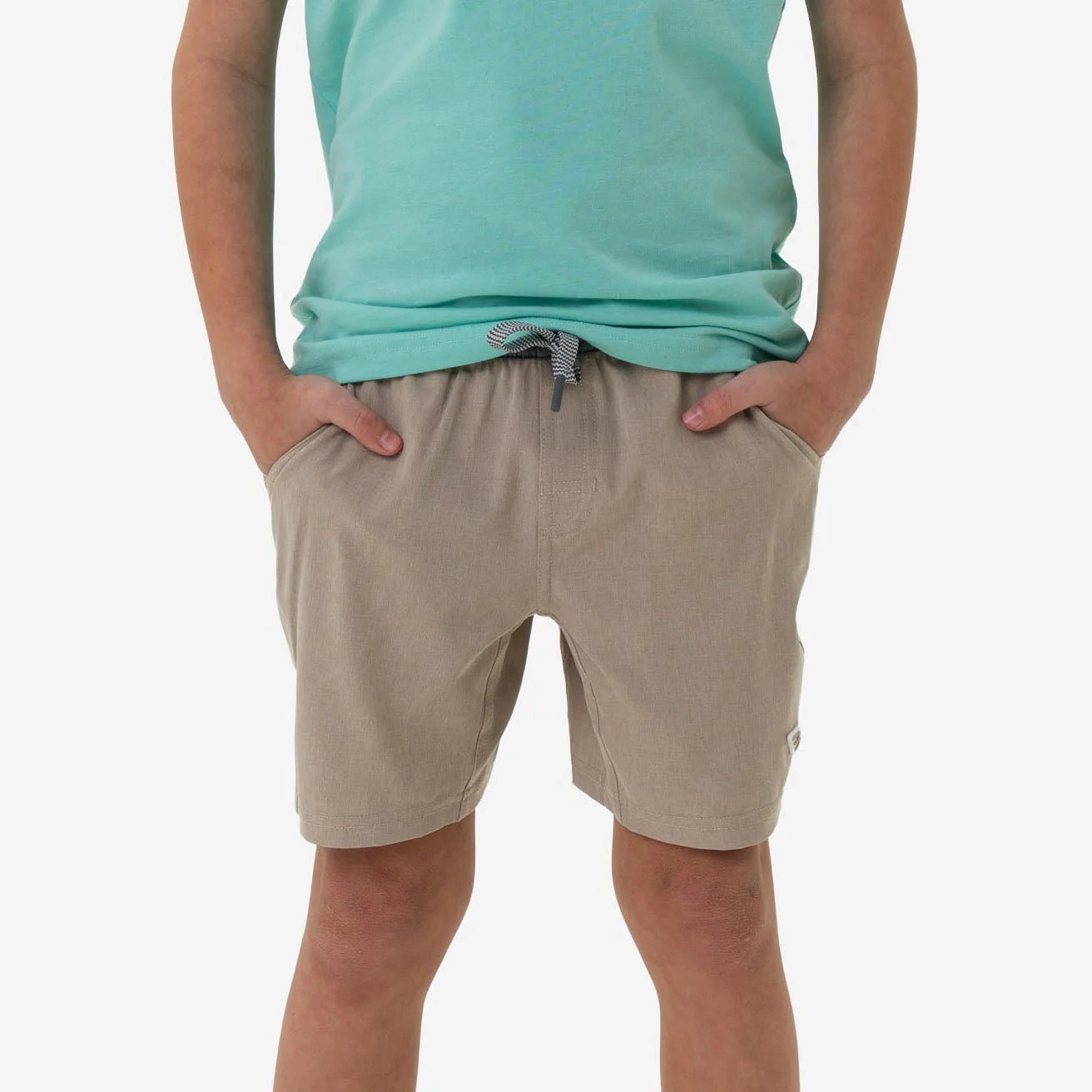 Burlebo Youth Khaki Athletic Shorts - Venado Camo Pocket - Southern Soule Designs