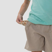 Burlebo Youth Khaki Athletic Shorts - Venado Camo Pocket - Southern Soule Designs