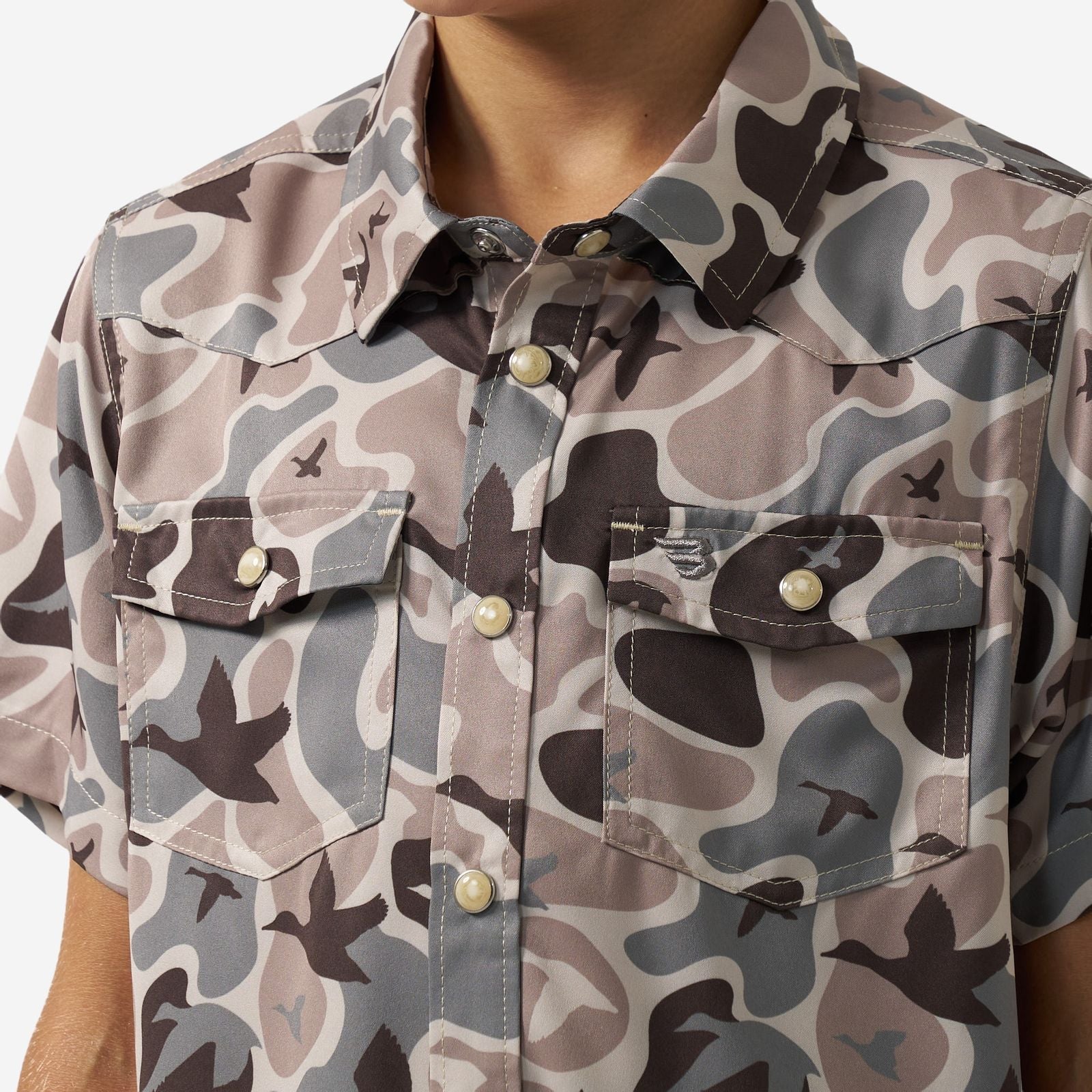 Burlebo Youth Mallard Mayhem Camo Performance Western Shirt - Southern Soule Designs