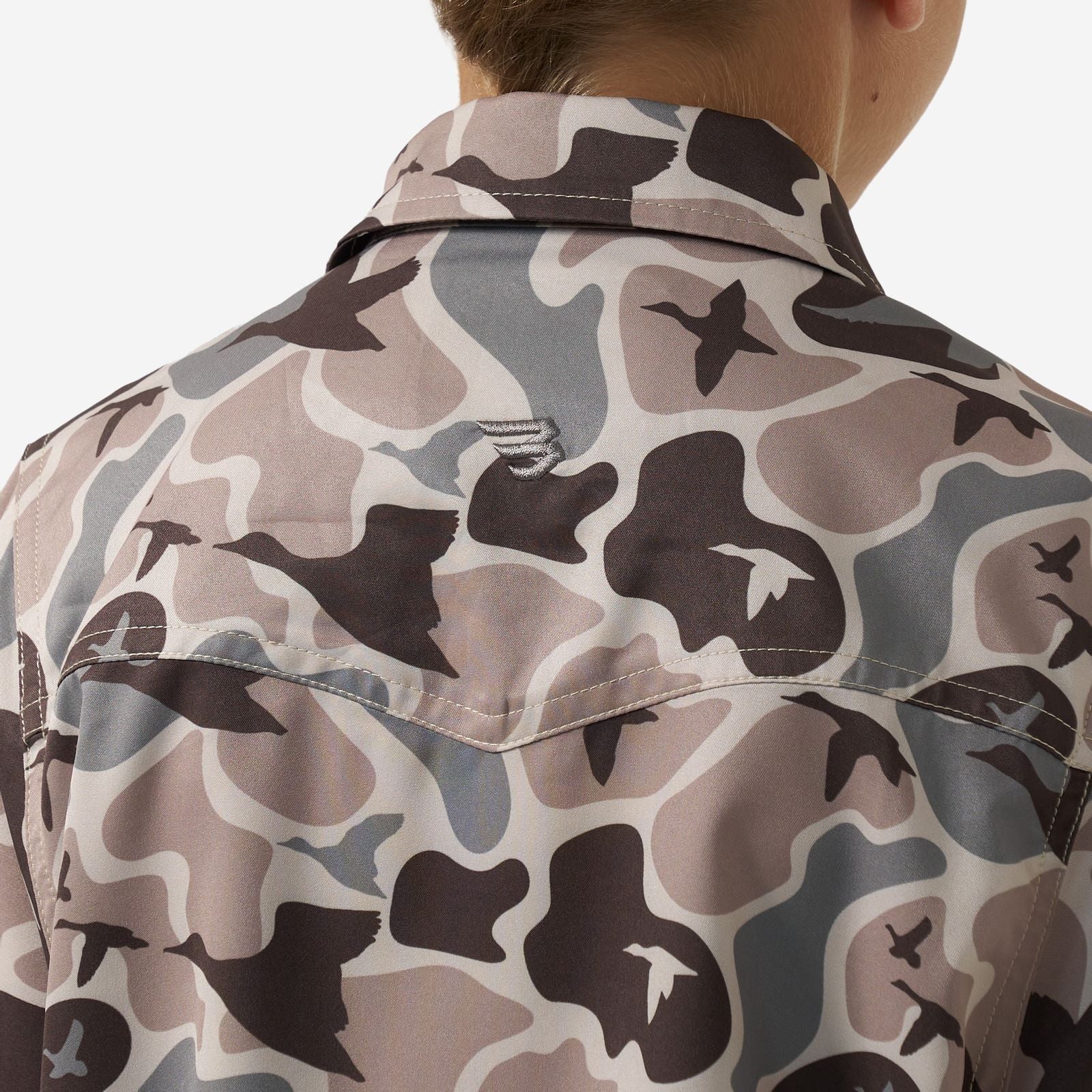 Burlebo Youth Mallard Mayhem Camo Performance Western Shirt - Southern Soule Designs