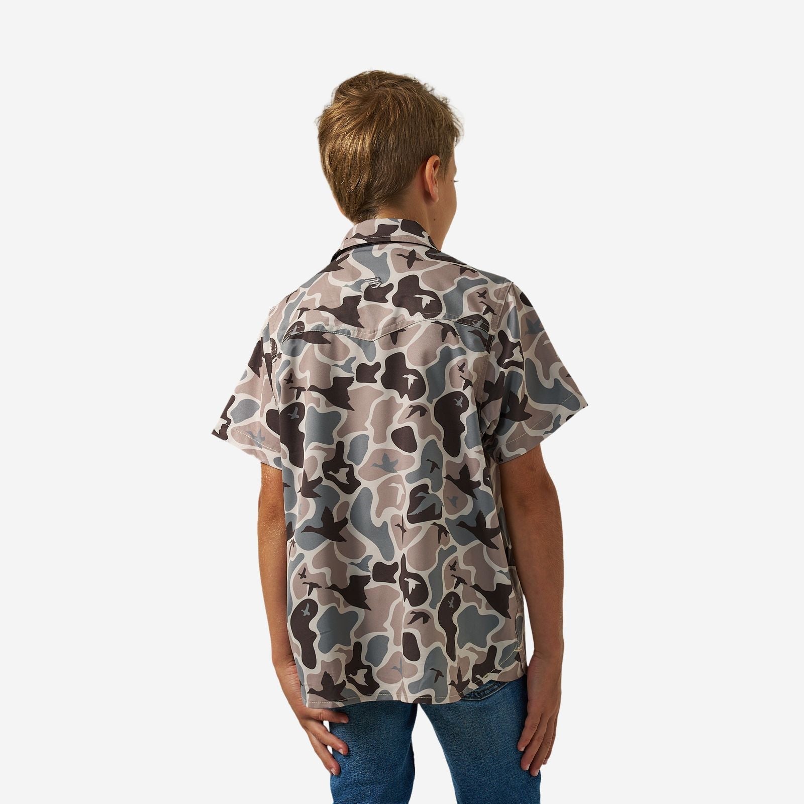 Burlebo Youth Mallard Mayhem Camo Performance Western Shirt - Southern Soule Designs