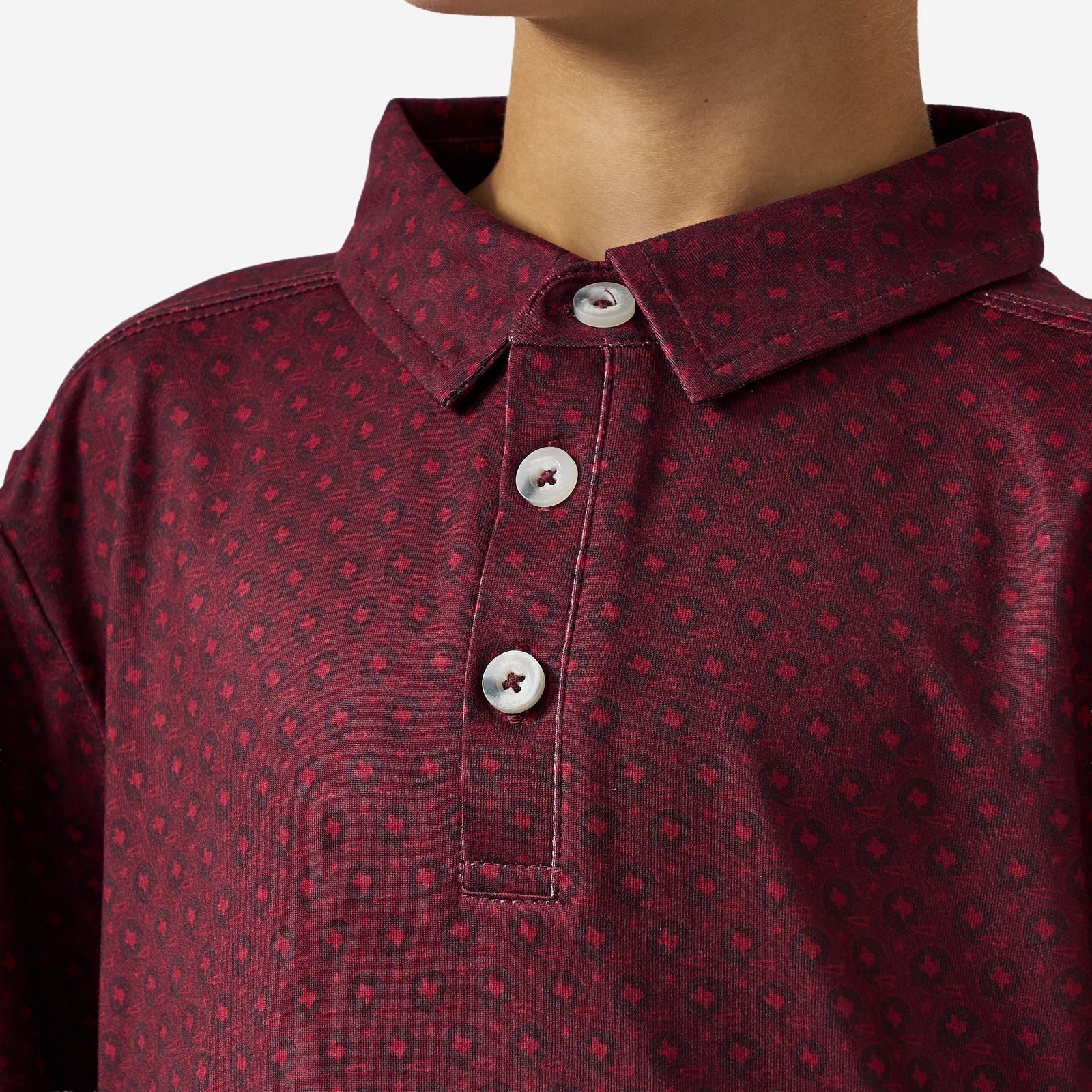 Burlebo Youth Maroon Vintage Helmets Polo - Southern Soule Designs