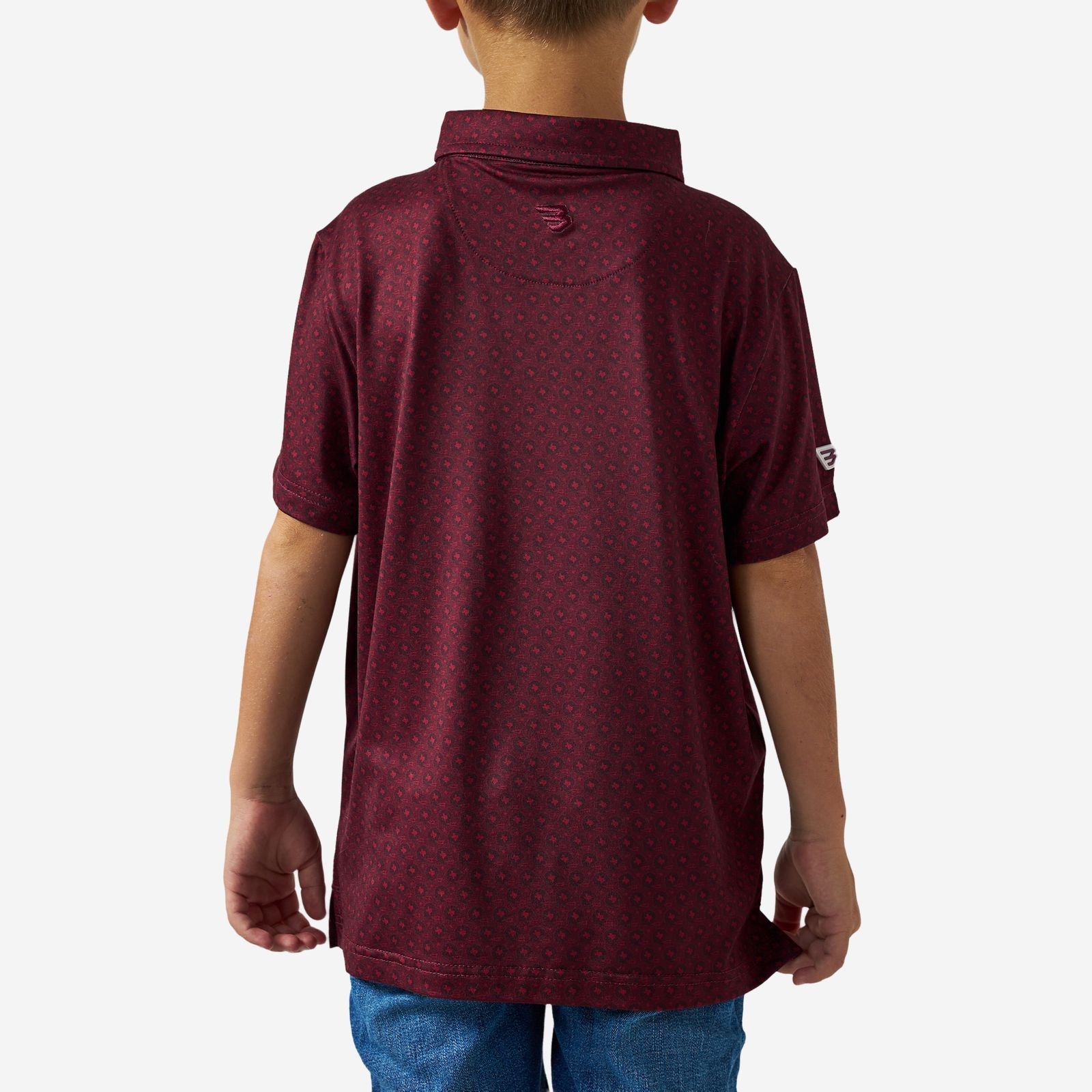 Burlebo Youth Maroon Vintage Helmets Polo - Southern Soule Designs
