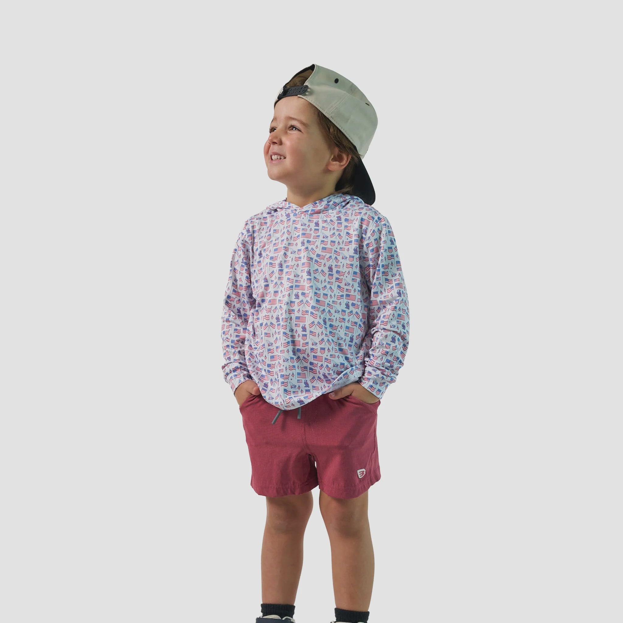 Burlebo Youth Old Glory Performance Hoodie - Southern Soule Designs