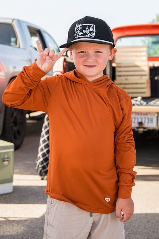 Burlebo Youth Orange Performance Hoodie - Southern Soule Designs