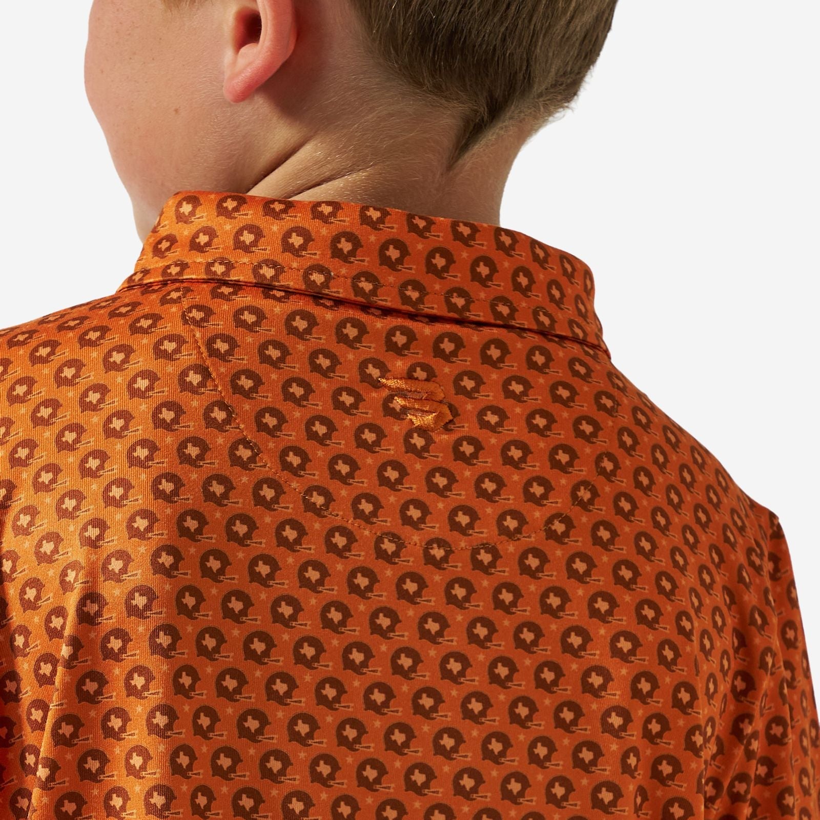 Burlebo Youth Orange Vintage Helmets Polo - Southern Soule Designs