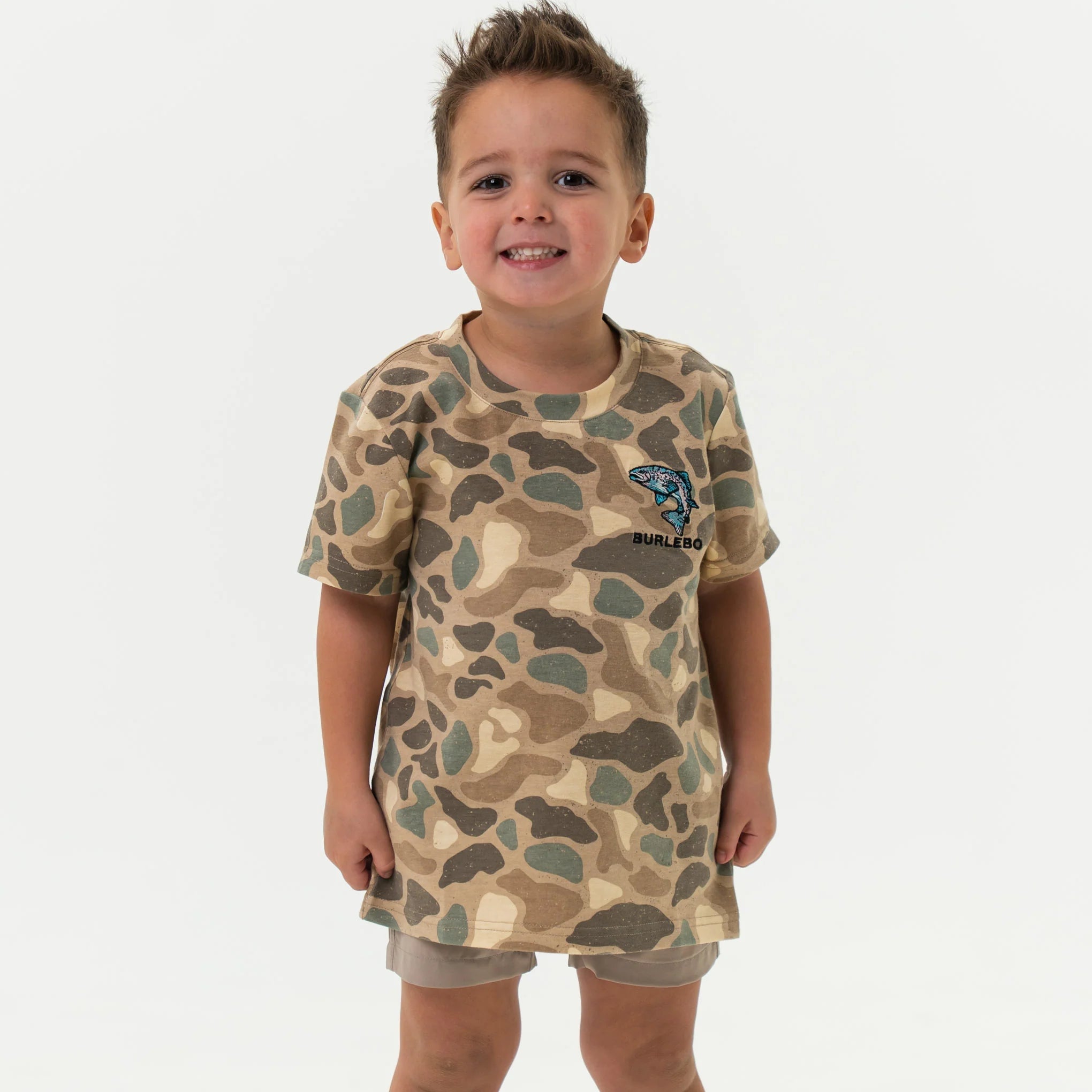Burlebo Youth Pintail Camo Tee - Jumping Trout - Southern Soule Designs