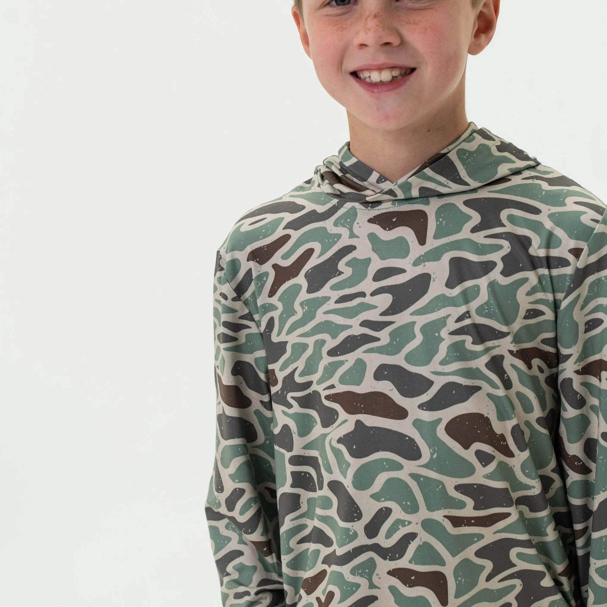 Burlebo Youth Retro Duck Camo Performance Hoodie - Southern Soule Designs
