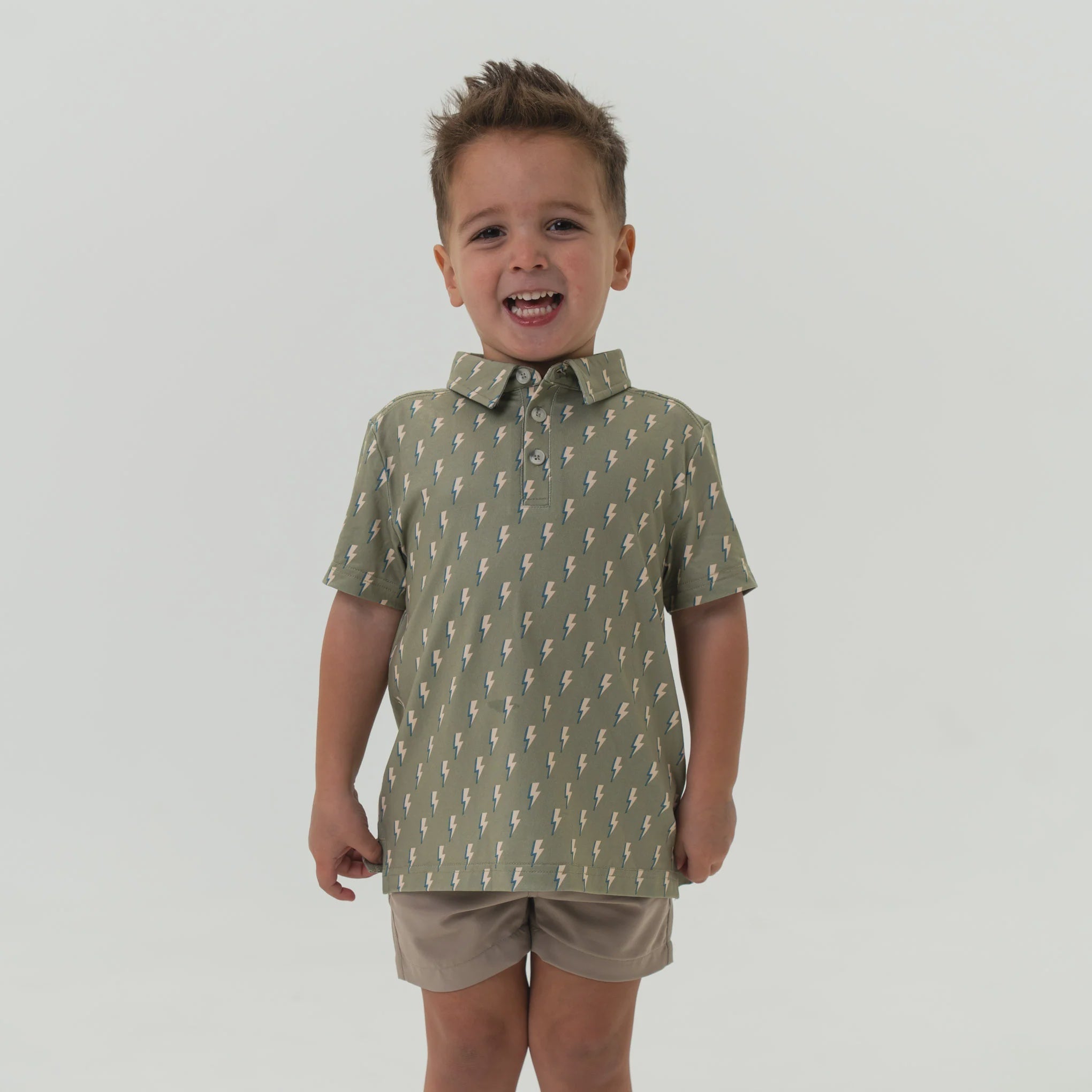 Burlebo Youth Sage Lightning Polo - Southern Soule Designs