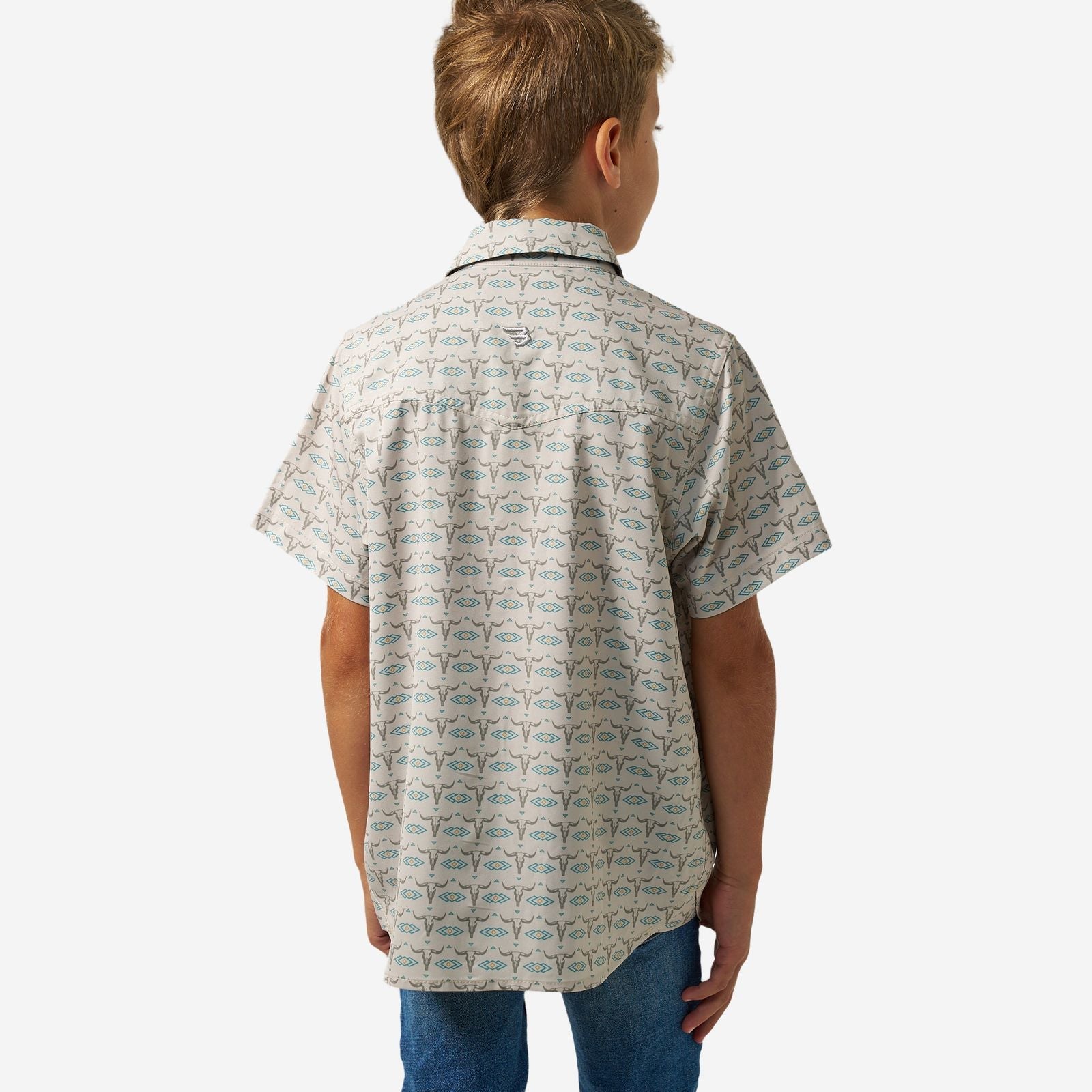 Burlebo Youth Skull Rancher Performance Western Shirt - Southern Soule Designs