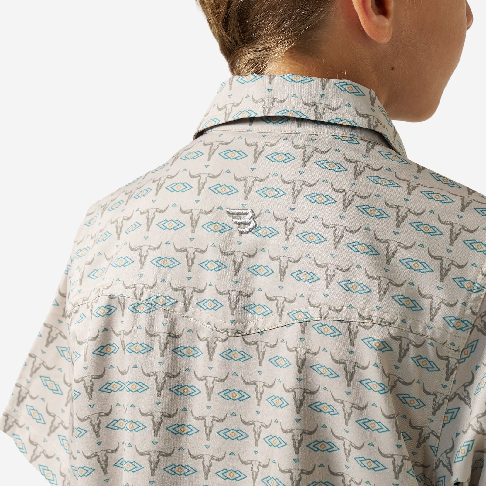 Burlebo Youth Skull Rancher Performance Western Shirt - Southern Soule Designs