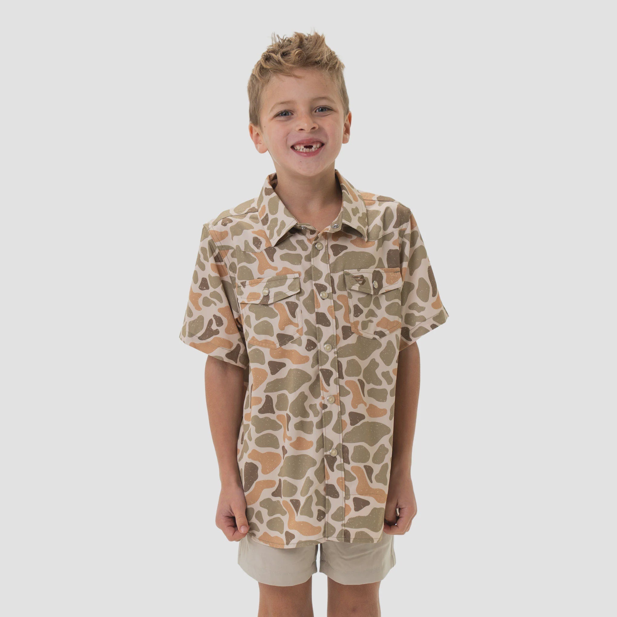 Burlebo Youth Venado Camo Performance Western Shirt - Southern Soule Designs