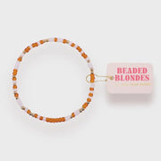 Burnt Orange and White Sprinkle Bracelet - Southern Soule Designs